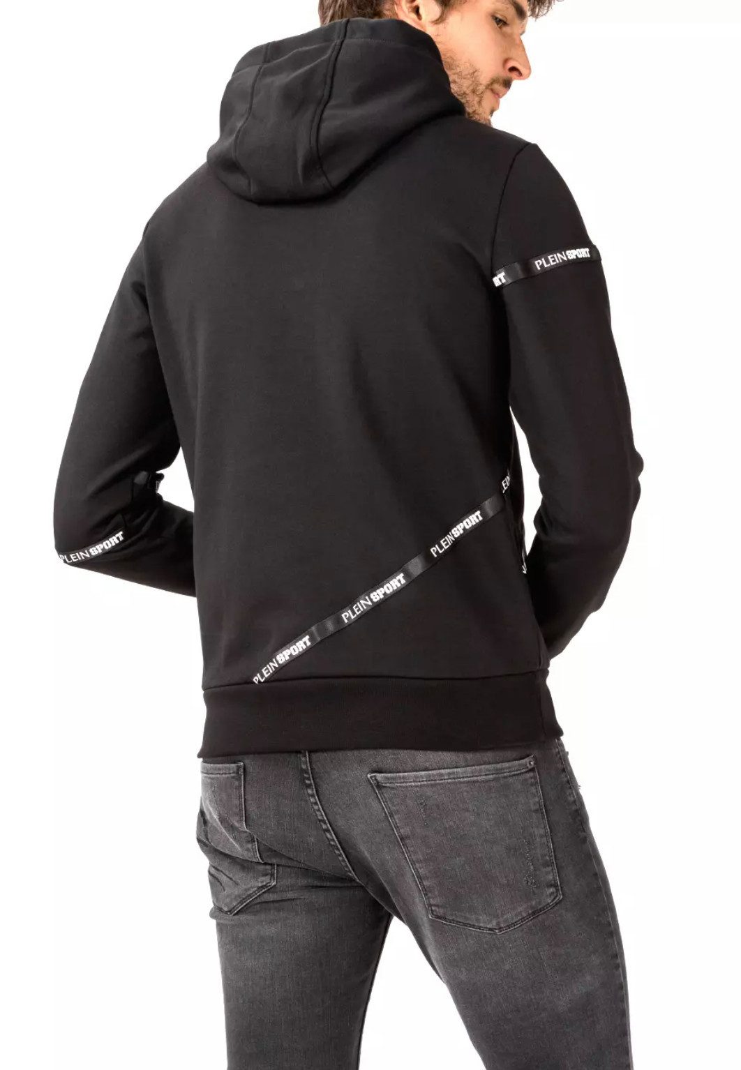 PHILIPP PLEIN Hoodie Herren Kapuzen Swetashirt mit Logo Streifen Kapuze mit günstig online kaufen