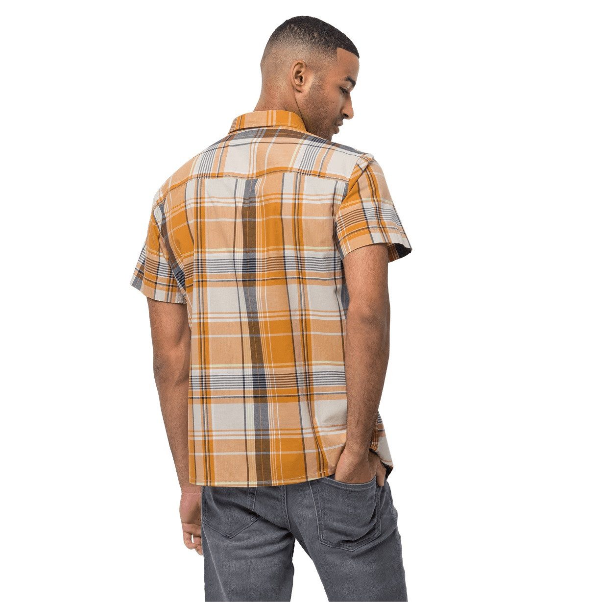 Jack Wolfskin Outdoorhemd Freizeit- und Reisehemd kurzarm Little Lake orange Herren