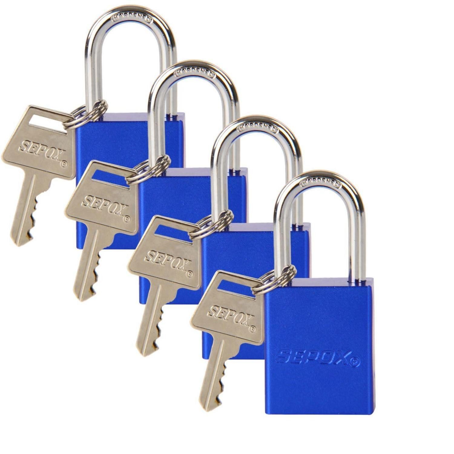 LuxusKollektion Vorhängeschloss Vorhängeschloss Aluminium Blau Gleichschliessend