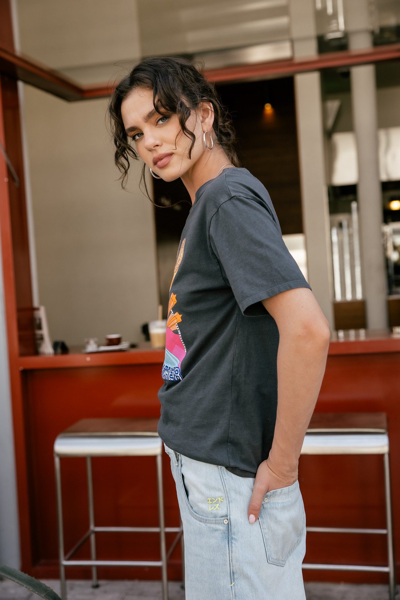 Freeman T. Porter Kurzarmshirt Suria Suncatcher - Damenshirt - Kurzarmshirt - Frontprint