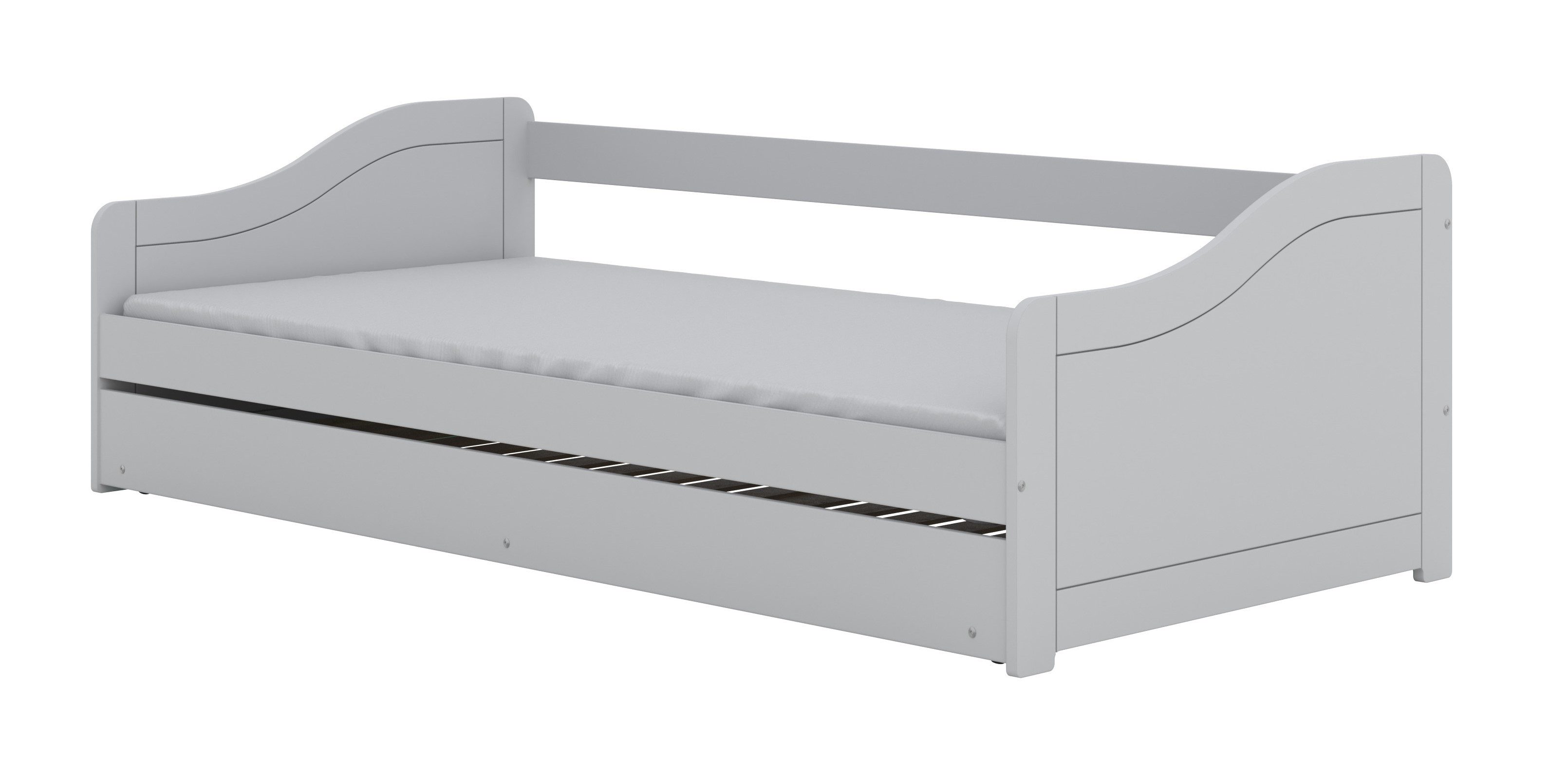 99rooms Bettgestell Milana (Bett, Kinderzimmerbett), Modern Design, Liegekomfort, Mit Lattenrost und Matratze