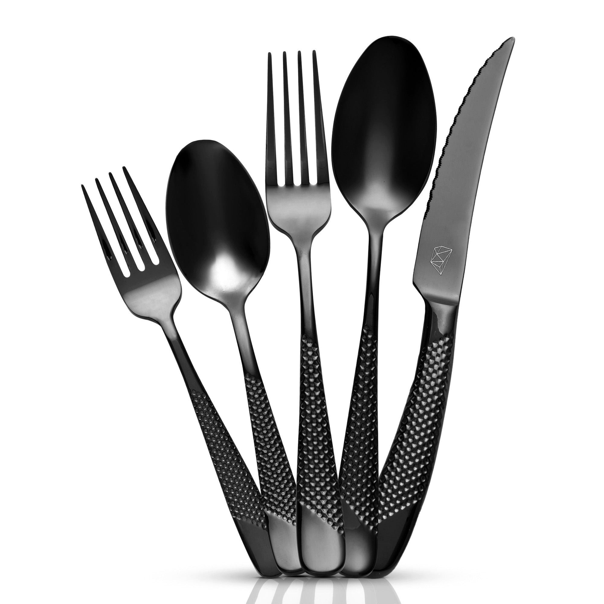 Glavory Besteck-Set Aurora - Besteck Set Schwarz - 30-teilig für 6 Personen, 6 Personen