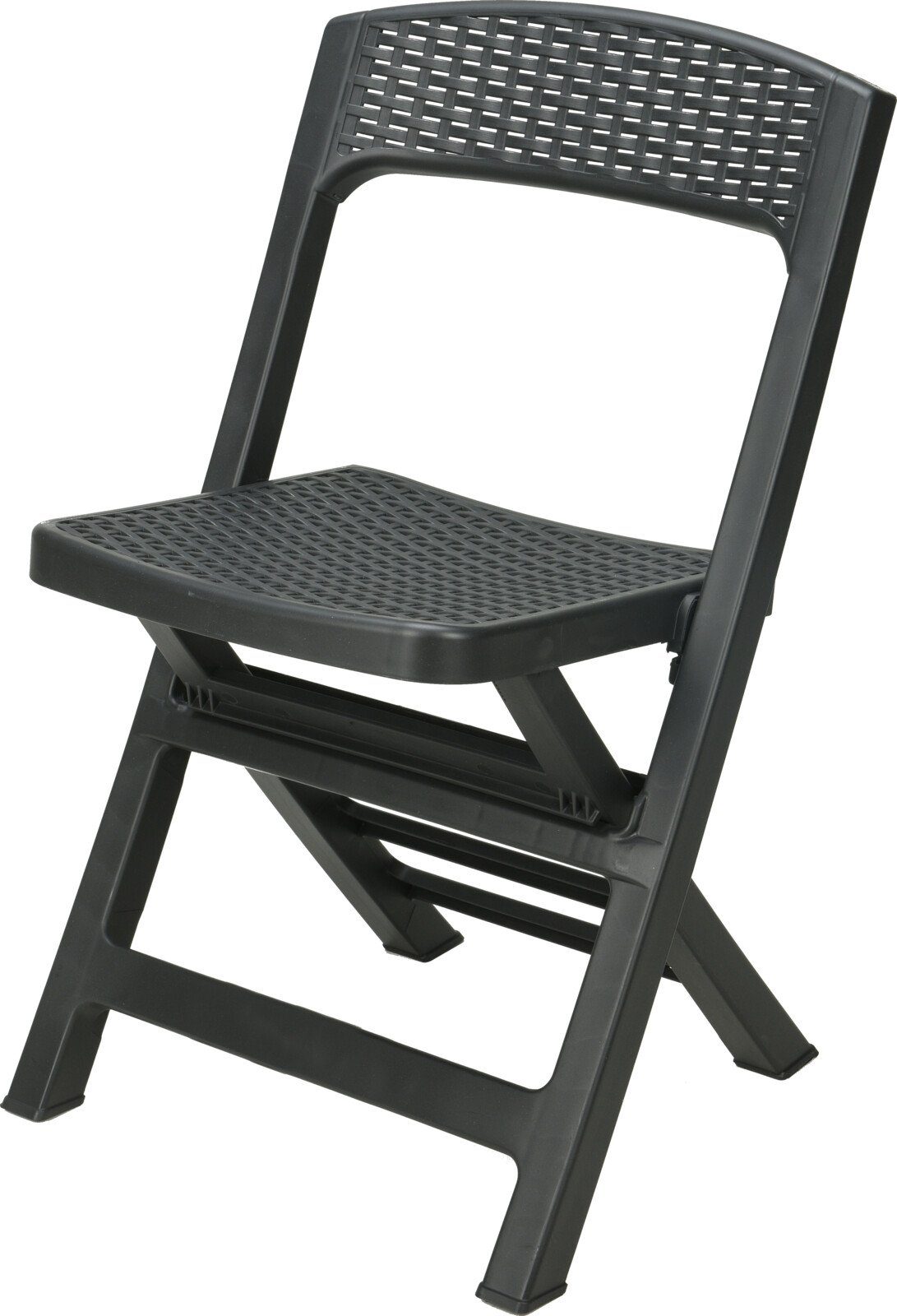 Progarden Klappstuhl Balkonstuhl Terrassenstuhl Anthrazit Kunststoff 76x48x günstig online kaufen