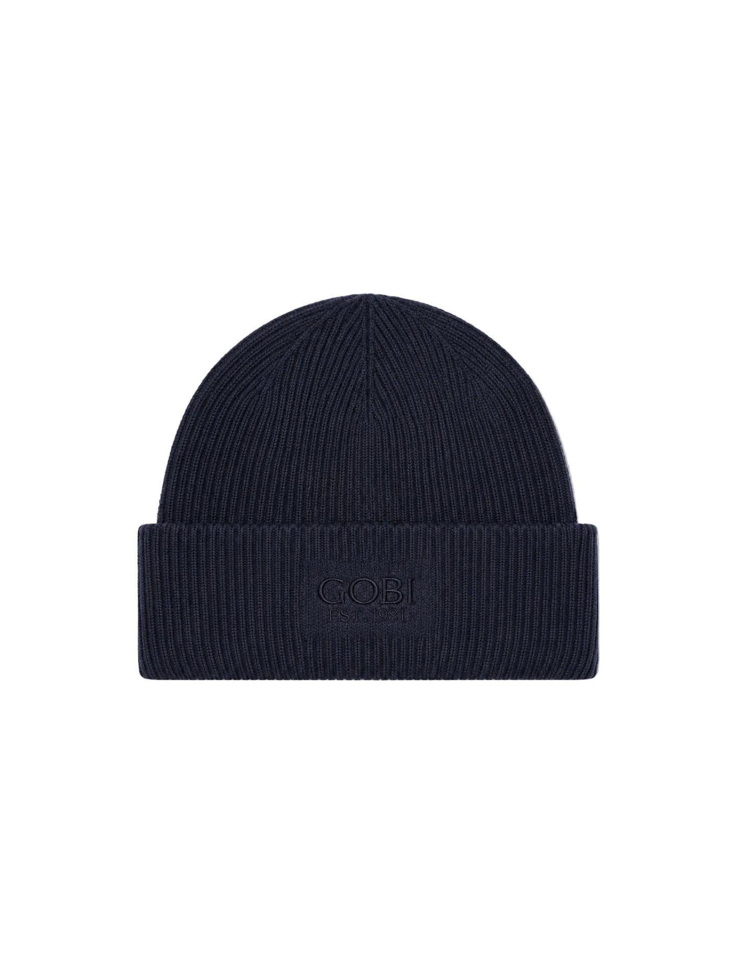 GOBI Cashmere Beanie Unisex Kaschmir Rippstrick-Mütze