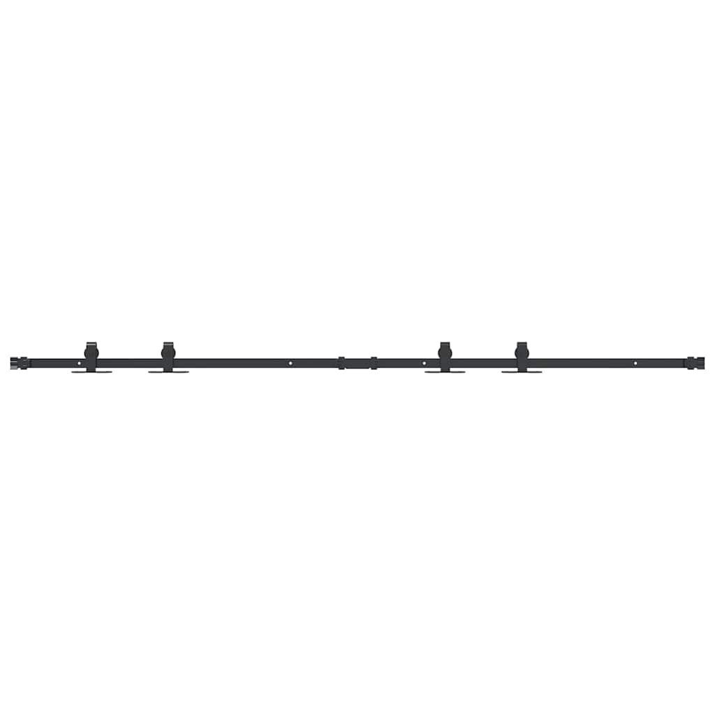 vidaXL Schrankeinsatz Schiebetürbeschlag Set für Schranktüren 183 cm Karbonstahl (1 St)