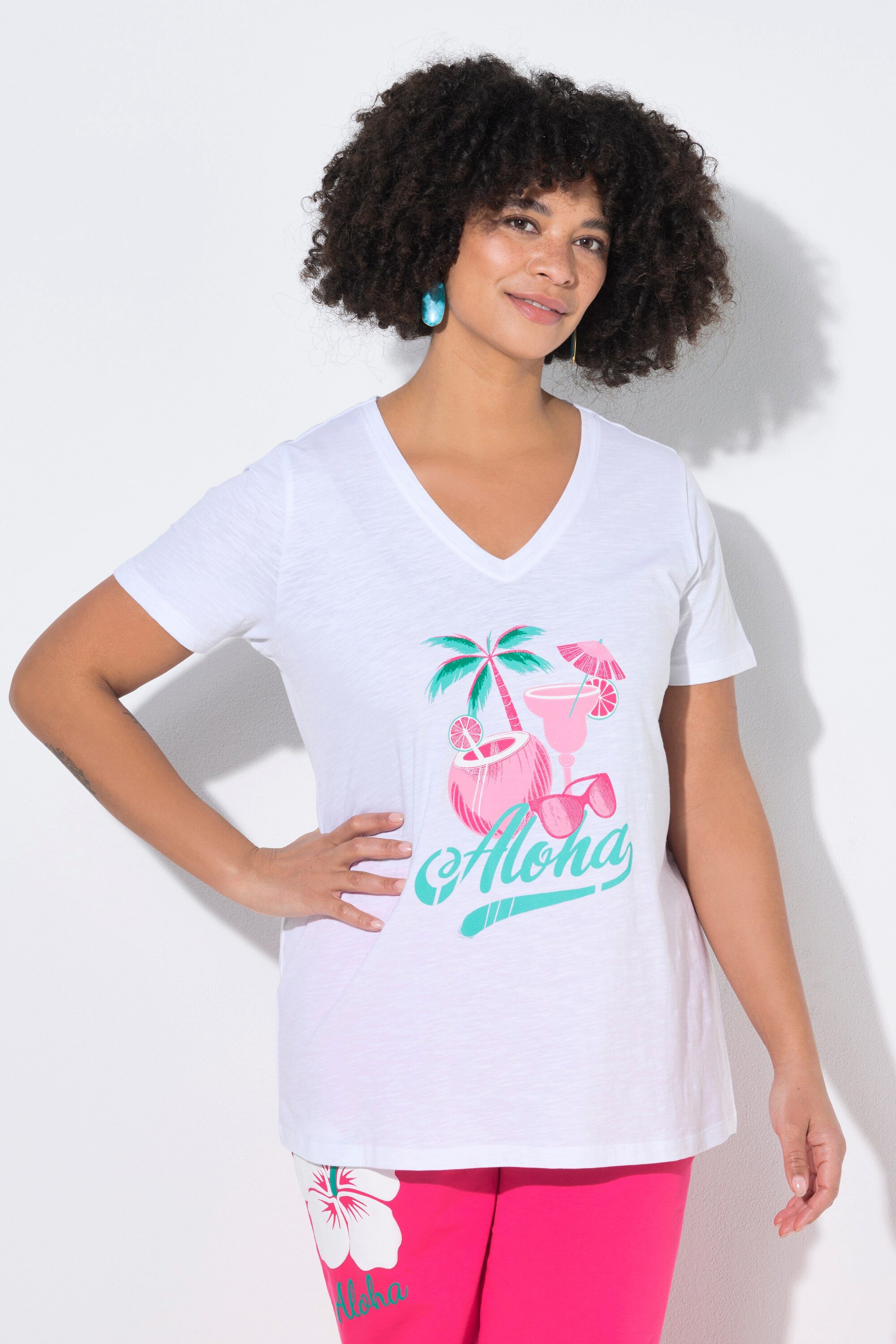 Angel of Style T-Shirt T-Shirt bequeme Passform Aloha Motiv