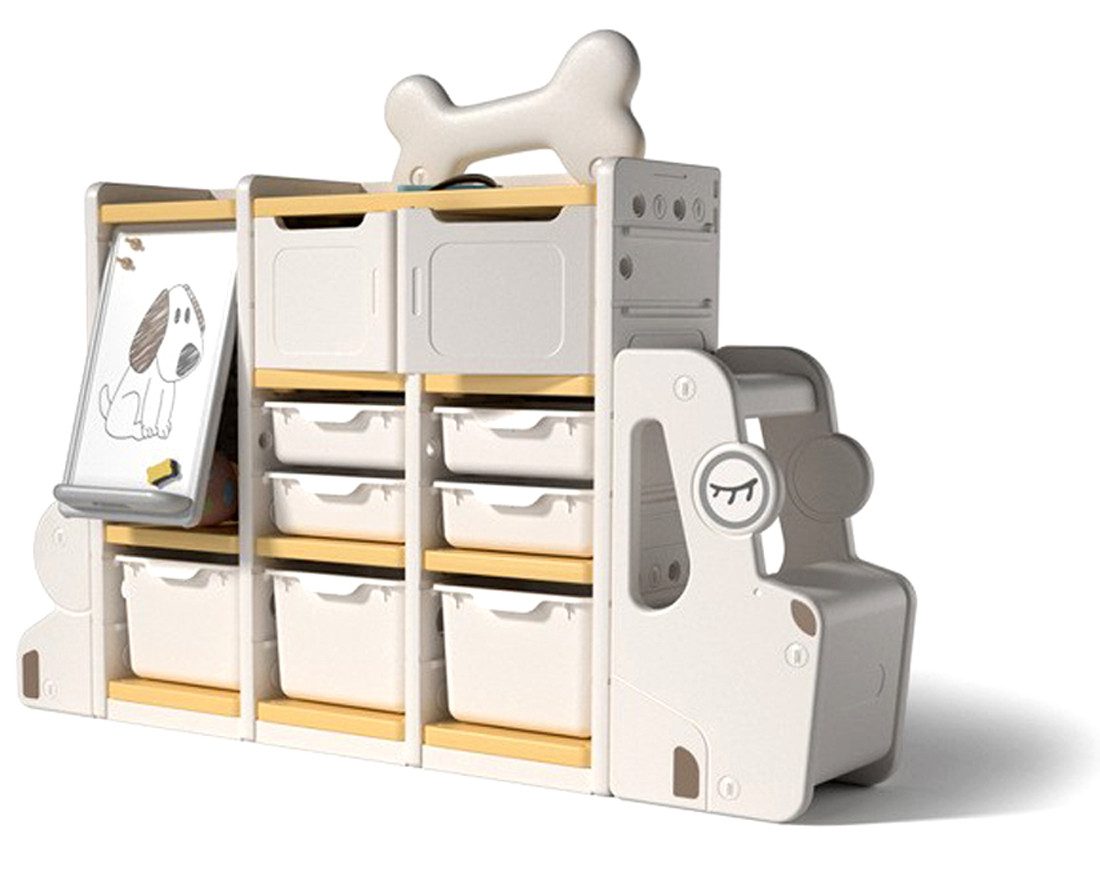 habeig Kinderregal Hund Aufbewahrungsregal Kinderzimmer beige Kinderschrank günstig online kaufen