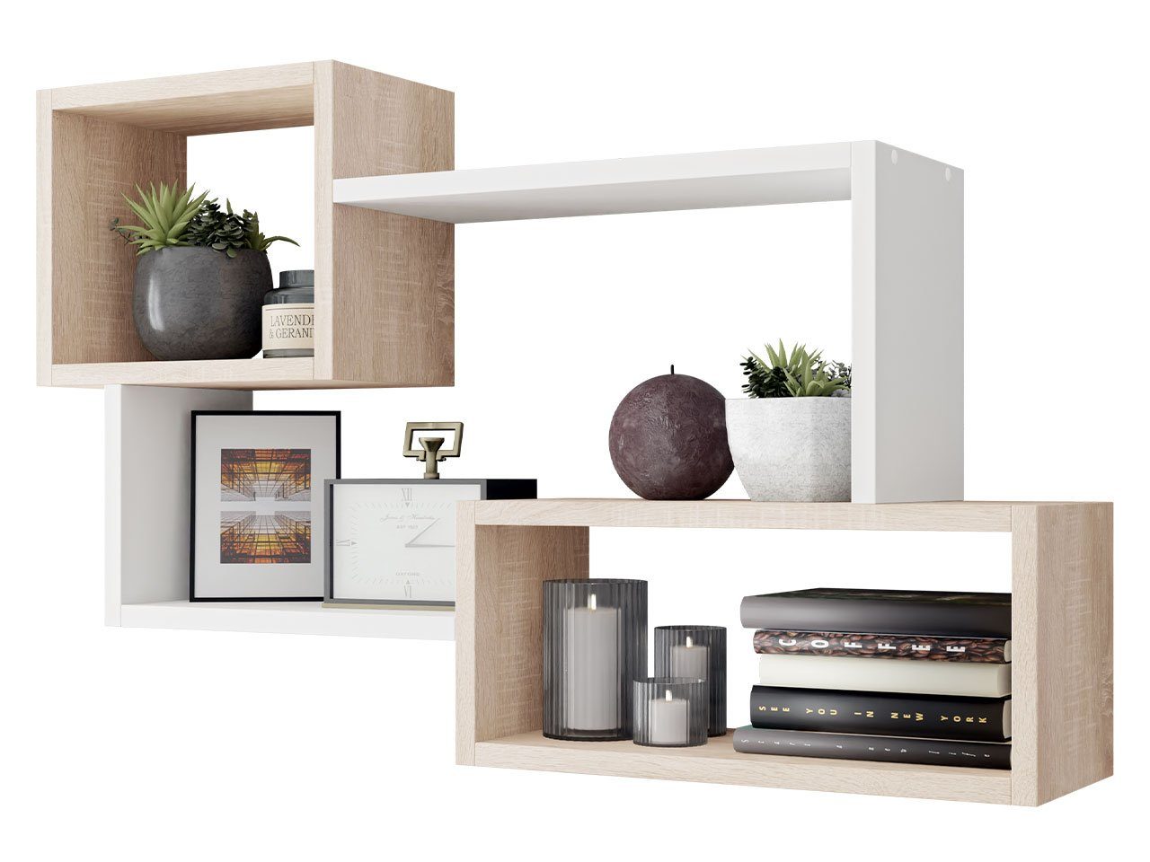 MIRJAN24 Wandregal Trio 005, 87x18x54 cm günstig online kaufen