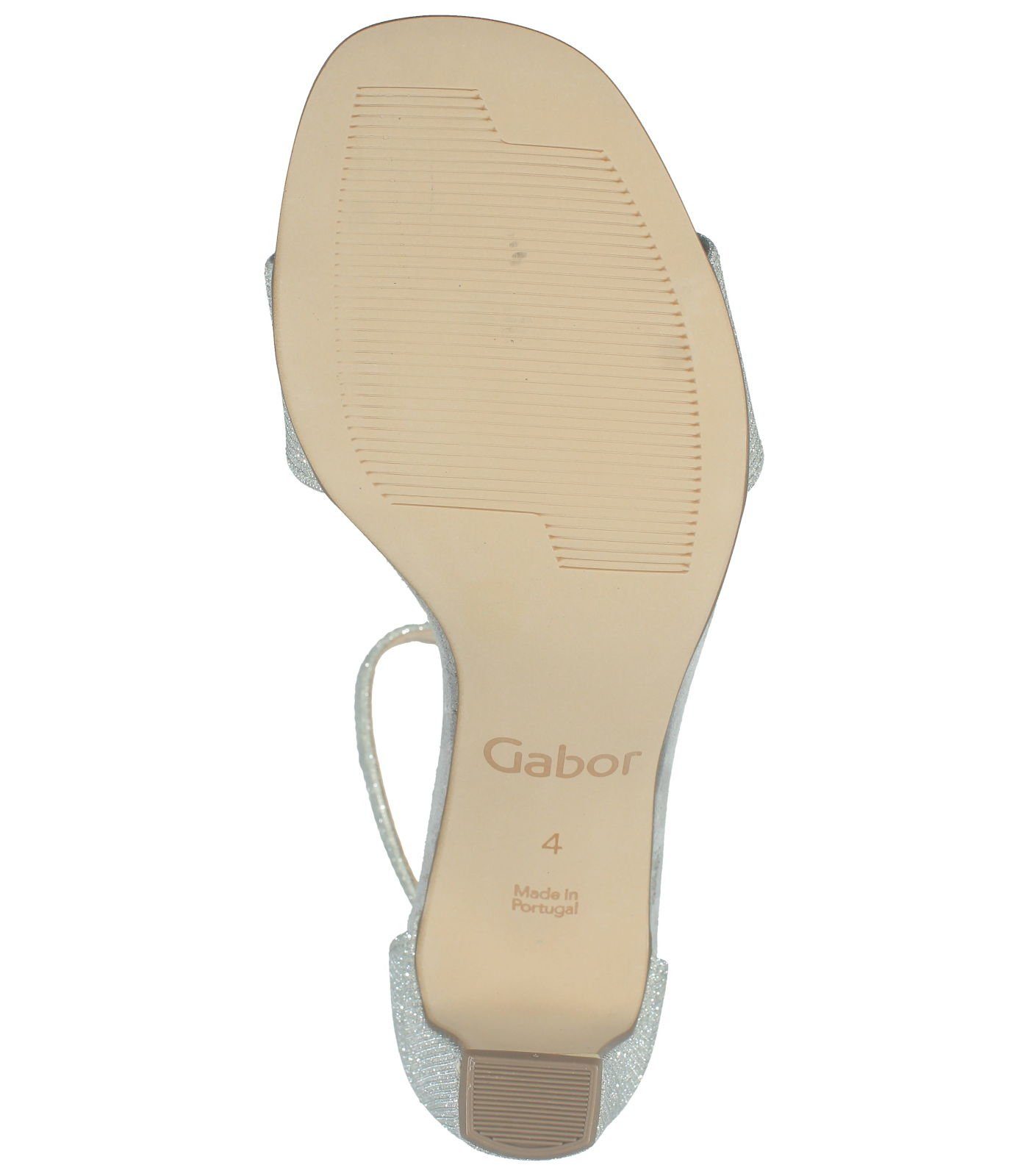 Gabor silber/lightgrey Leder/Textil Riemchensandalette Sandalen