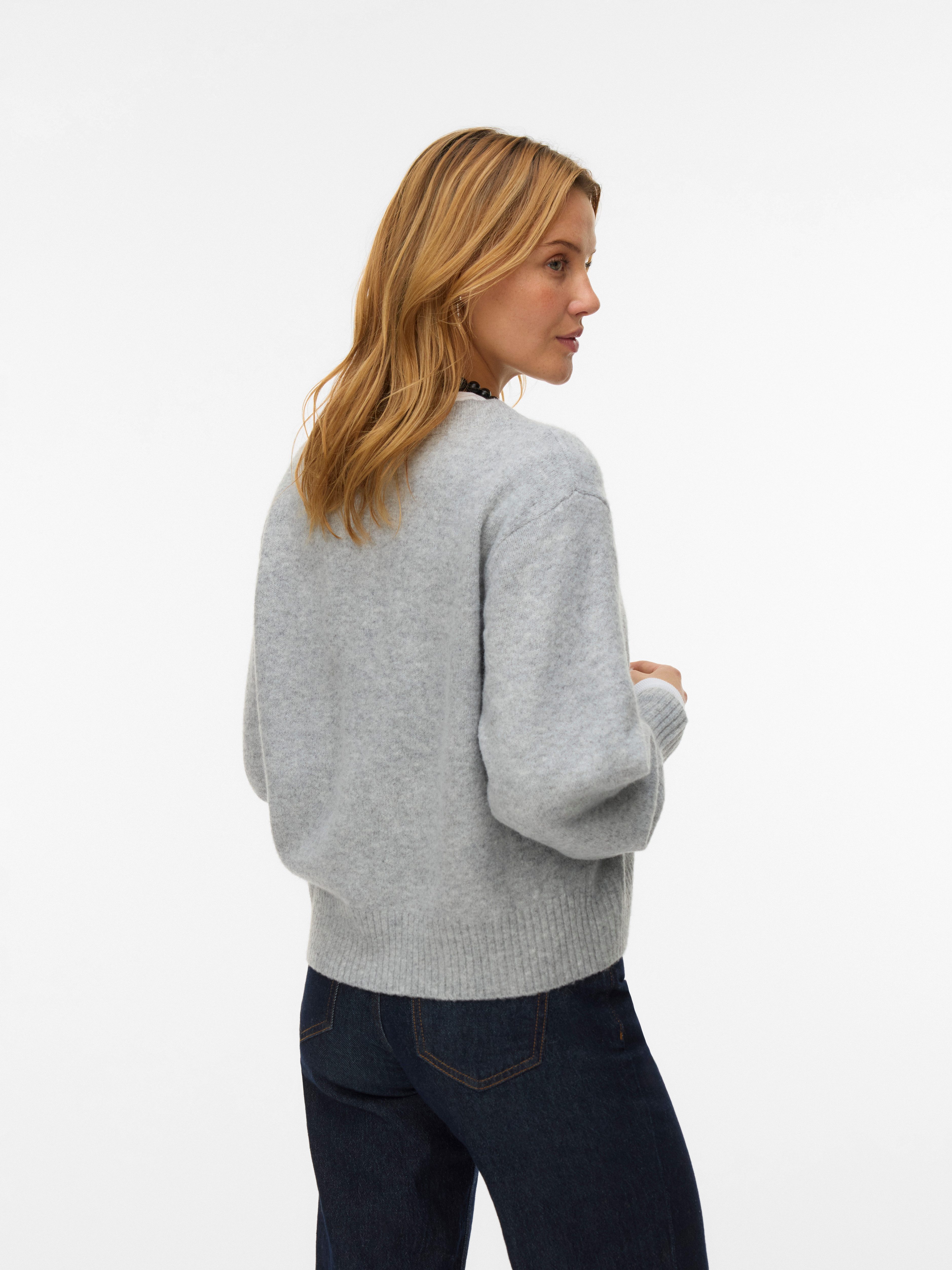 Vero Moda V-Ausschnitt-Pullover VMBOOM LS V-NECK günstig online kaufen