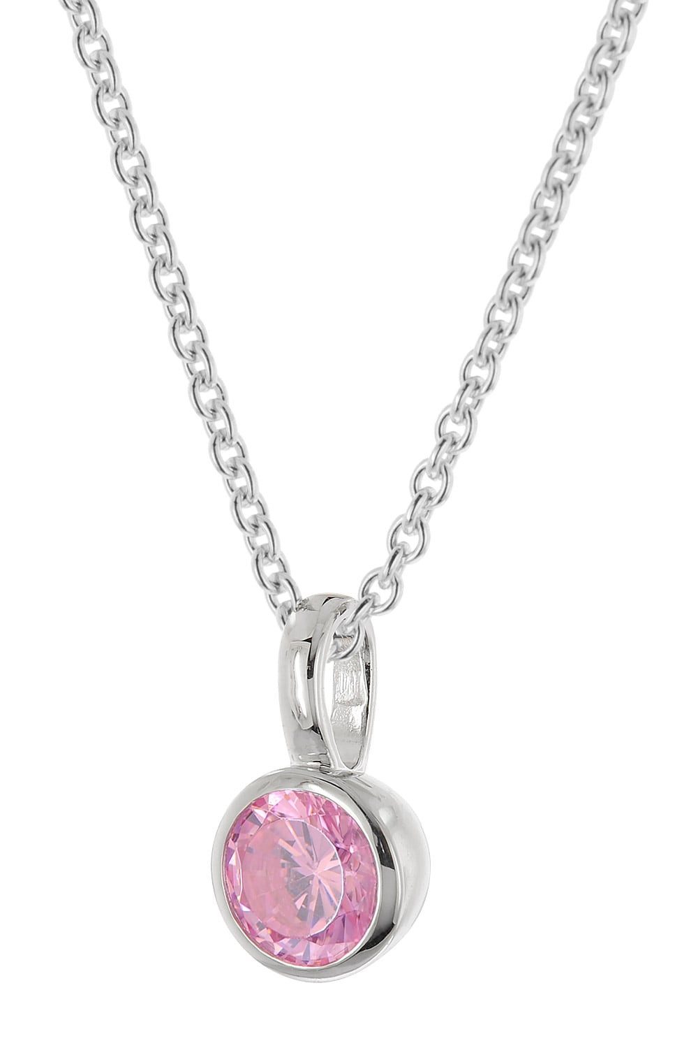 Kette mit Anhänger 925 Silber Rhodiniert Zirkonia-Anhänger