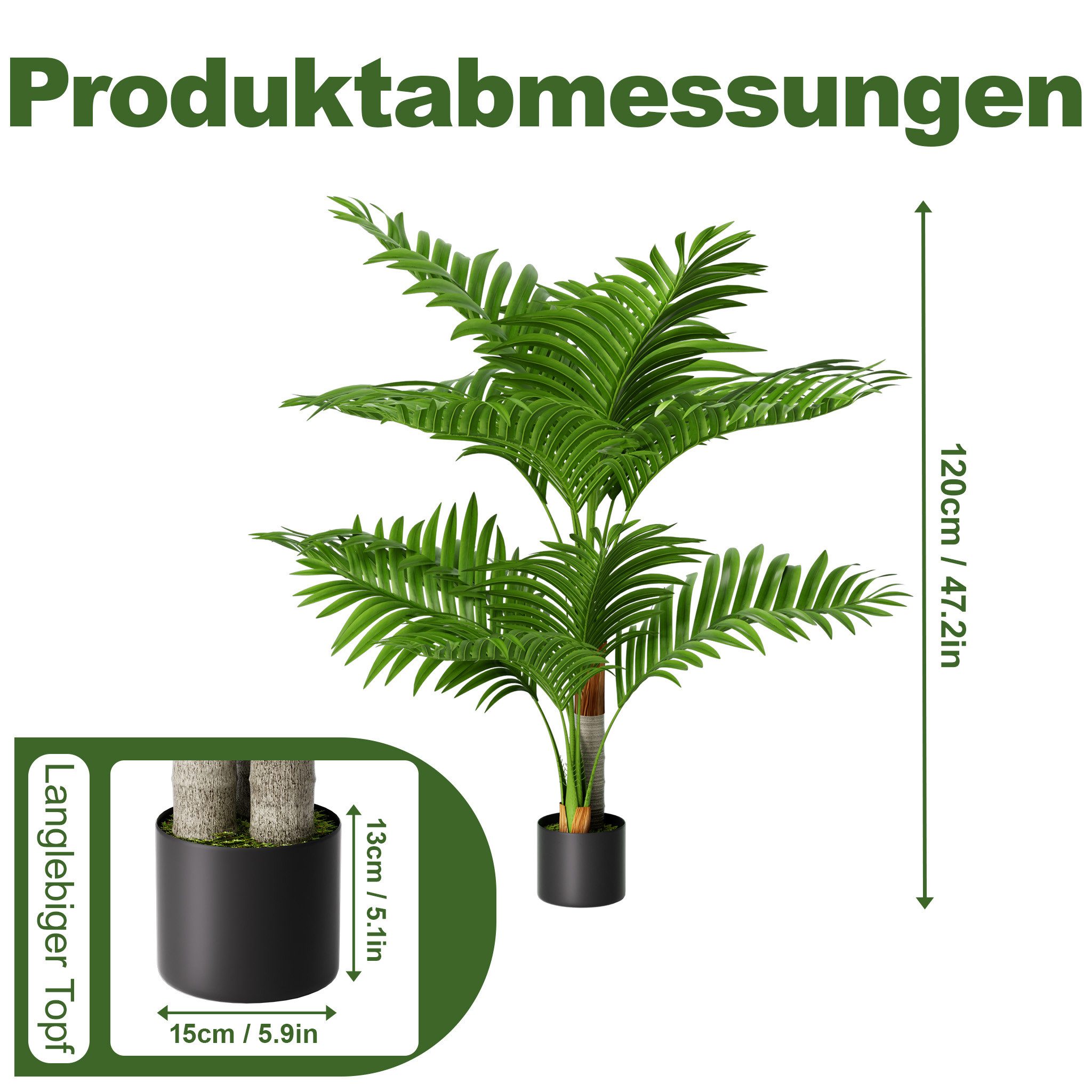 Kunstbaum Kentia-Palme Kunstpflanze Ficusbaum 120/150/180 cm Künstliche, FI günstig online kaufen