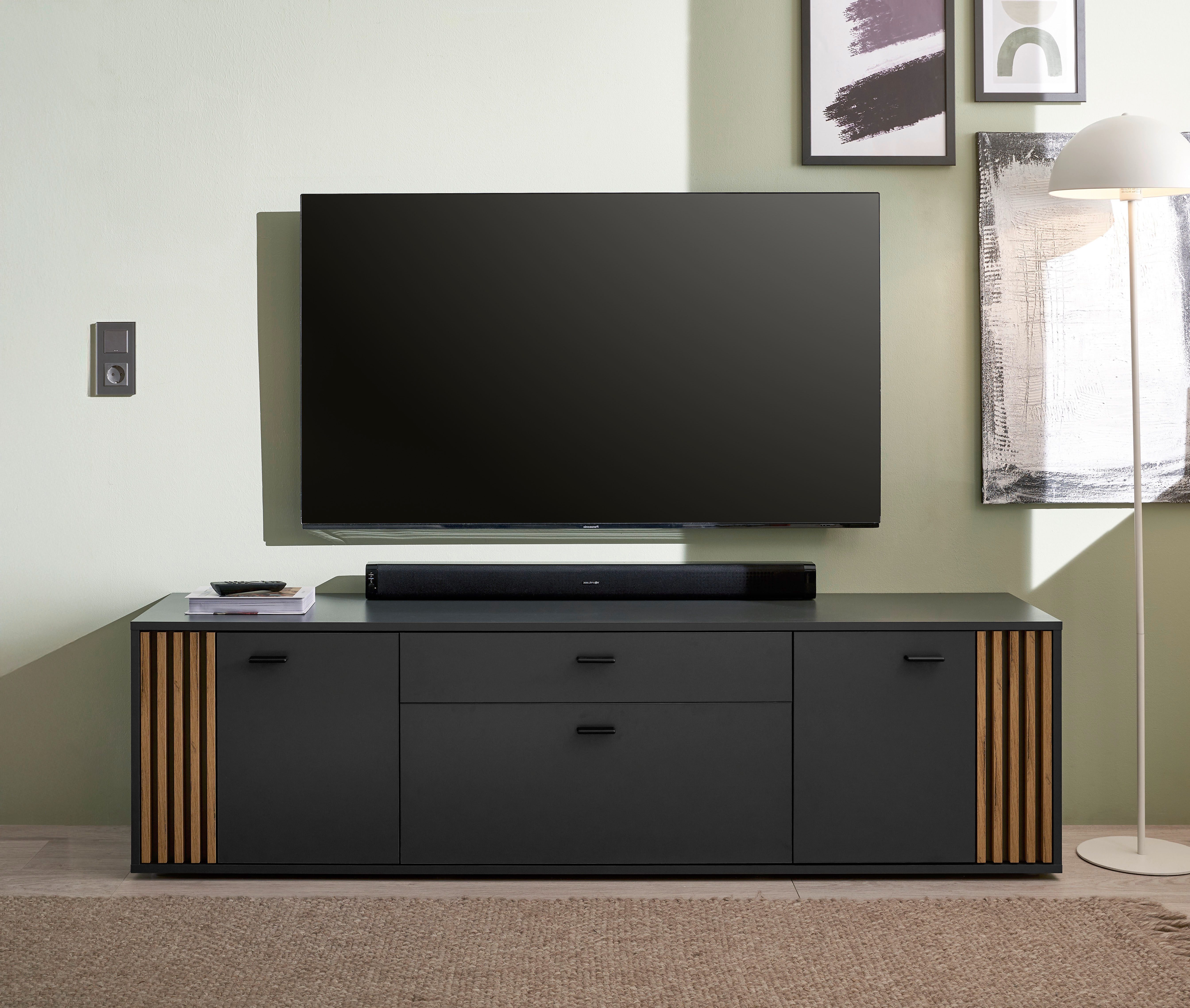 HBZ Lowboard Dublin TV-Schrank, BxHxT 180x50x38cm (1 St), Breite 180cm, Softclose, Metallgriffe