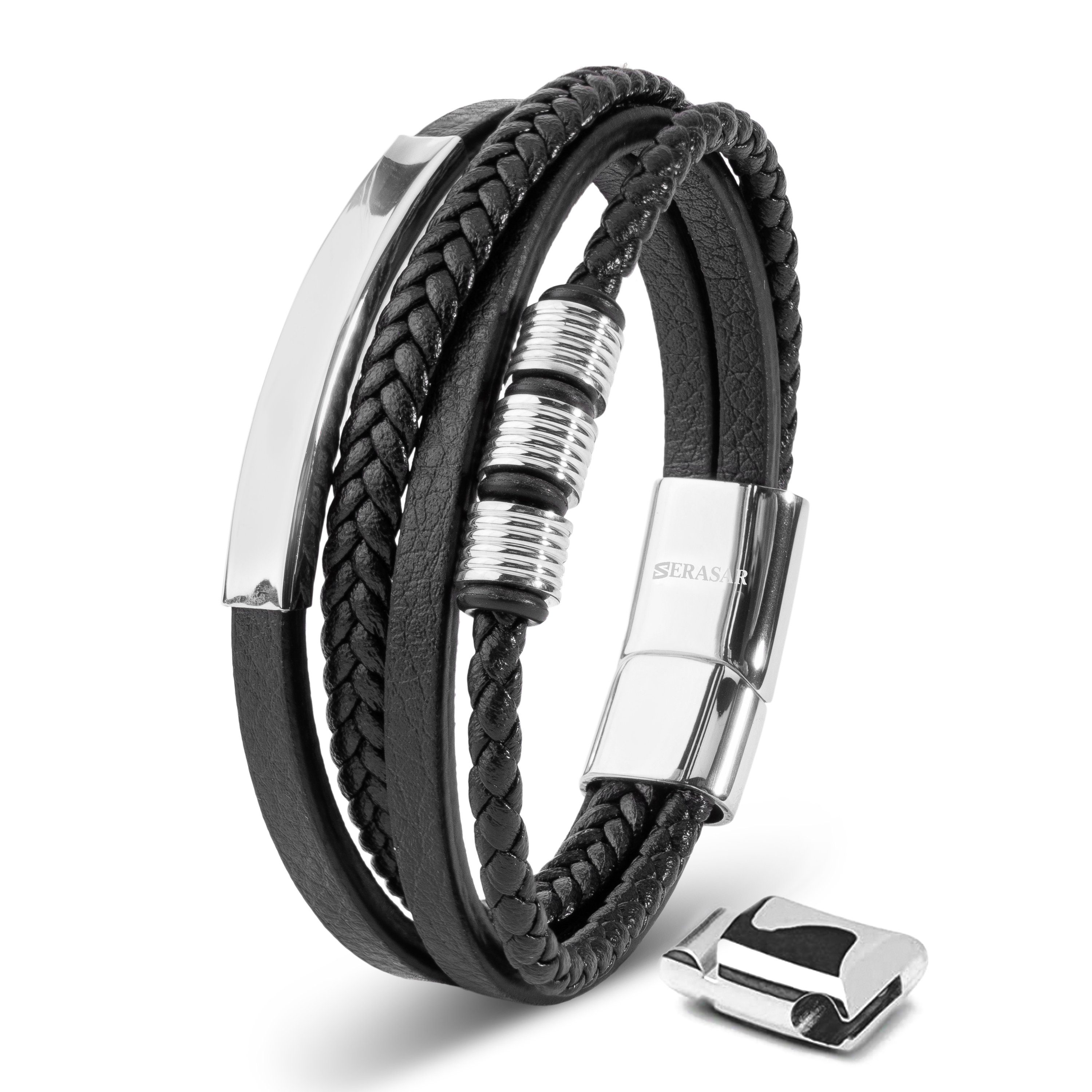 SERASAR Lederarmband Leder Herrenarmband "Brave" (Klassisch, elegant, casua günstig online kaufen