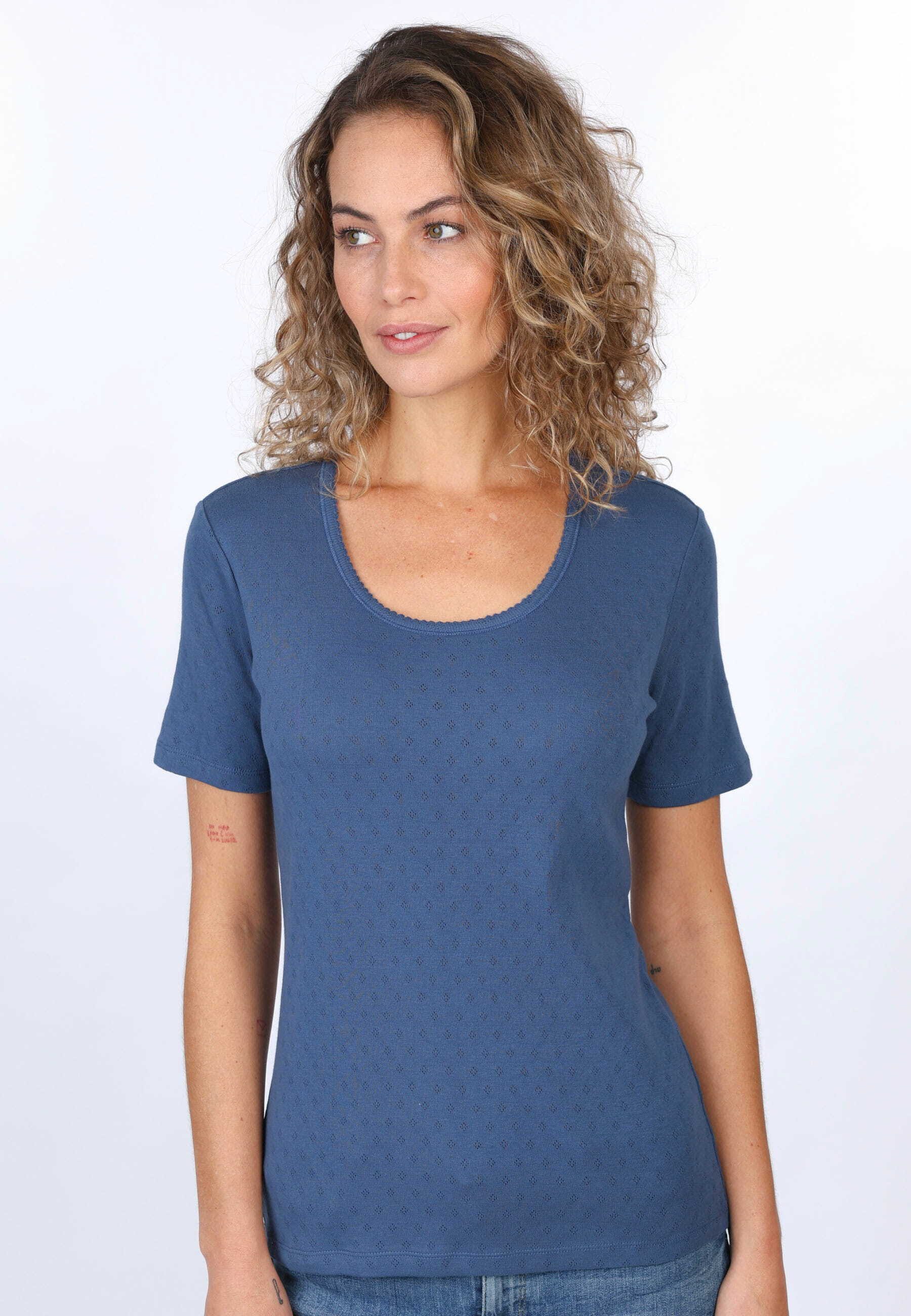 Sorgenfri Sylt T-Shirt Maren Ajour-Strickdetails günstig online kaufen