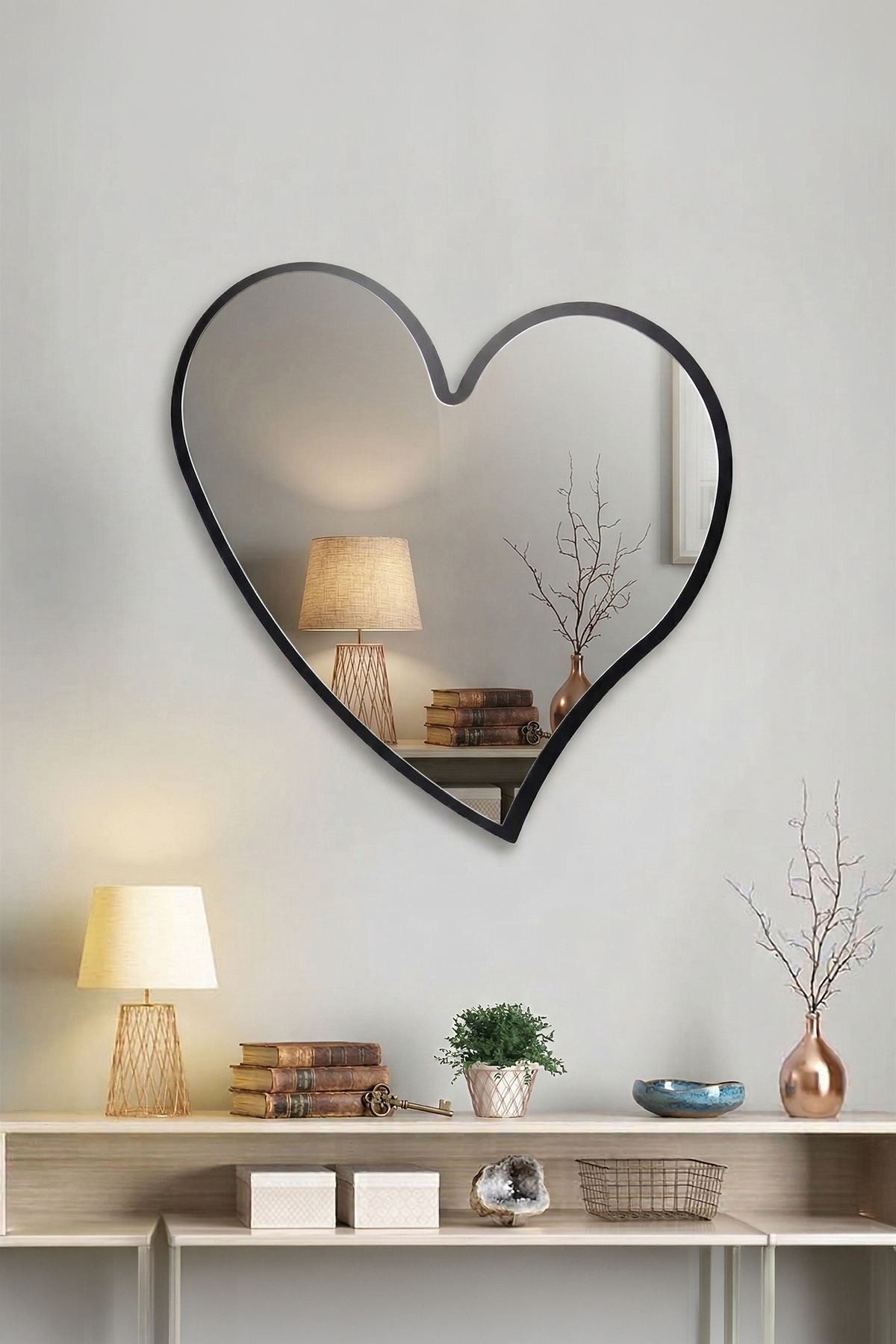 Wallity Wandspiegel Herzförmig (1-St), Dekorativer Spiegel in Herzform