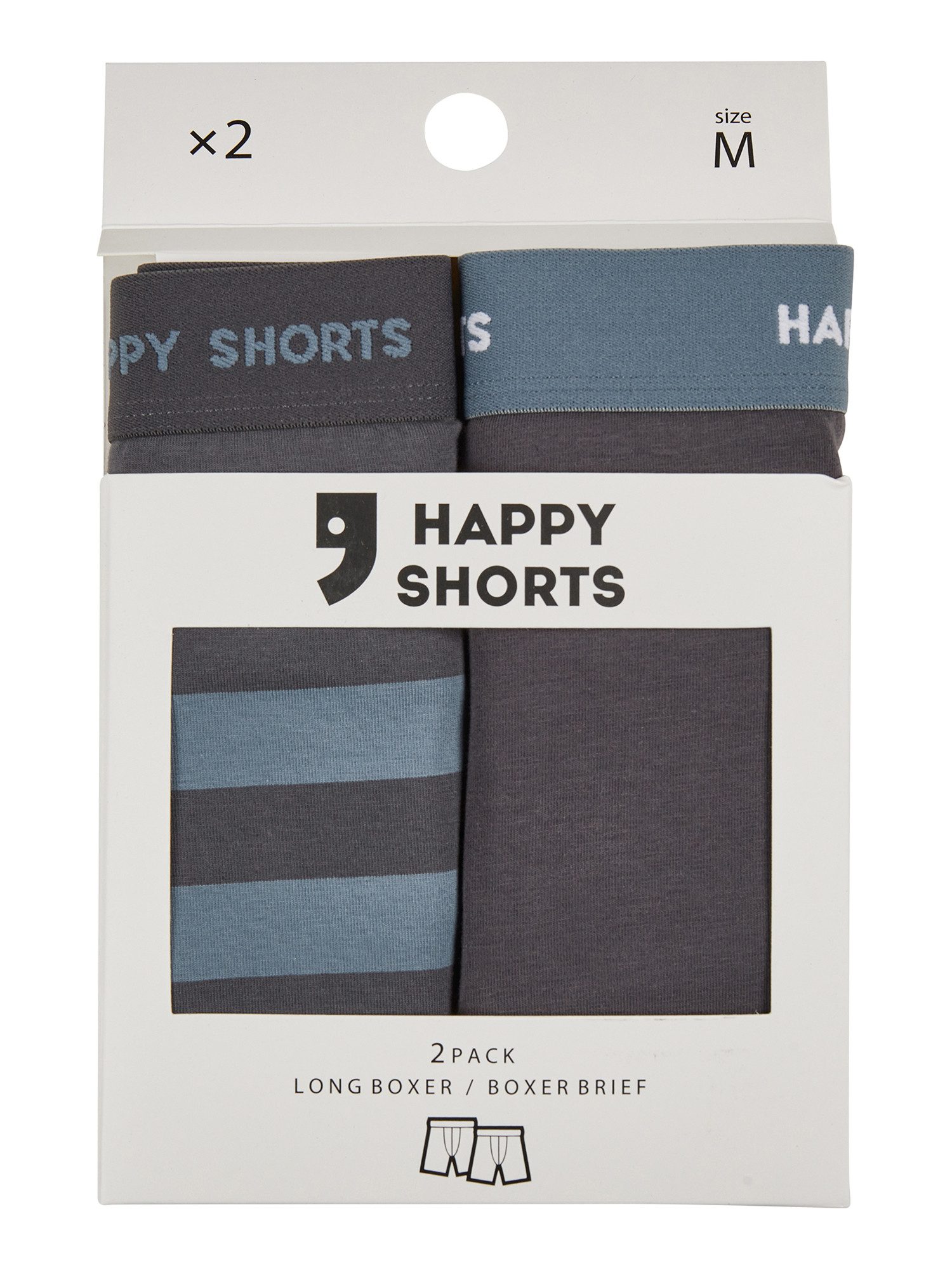HAPPY SHORTS Langer Boxer Jersey Boxer Briefs (2-St) langer Beinabschluss Long Boxer Trunks Männer