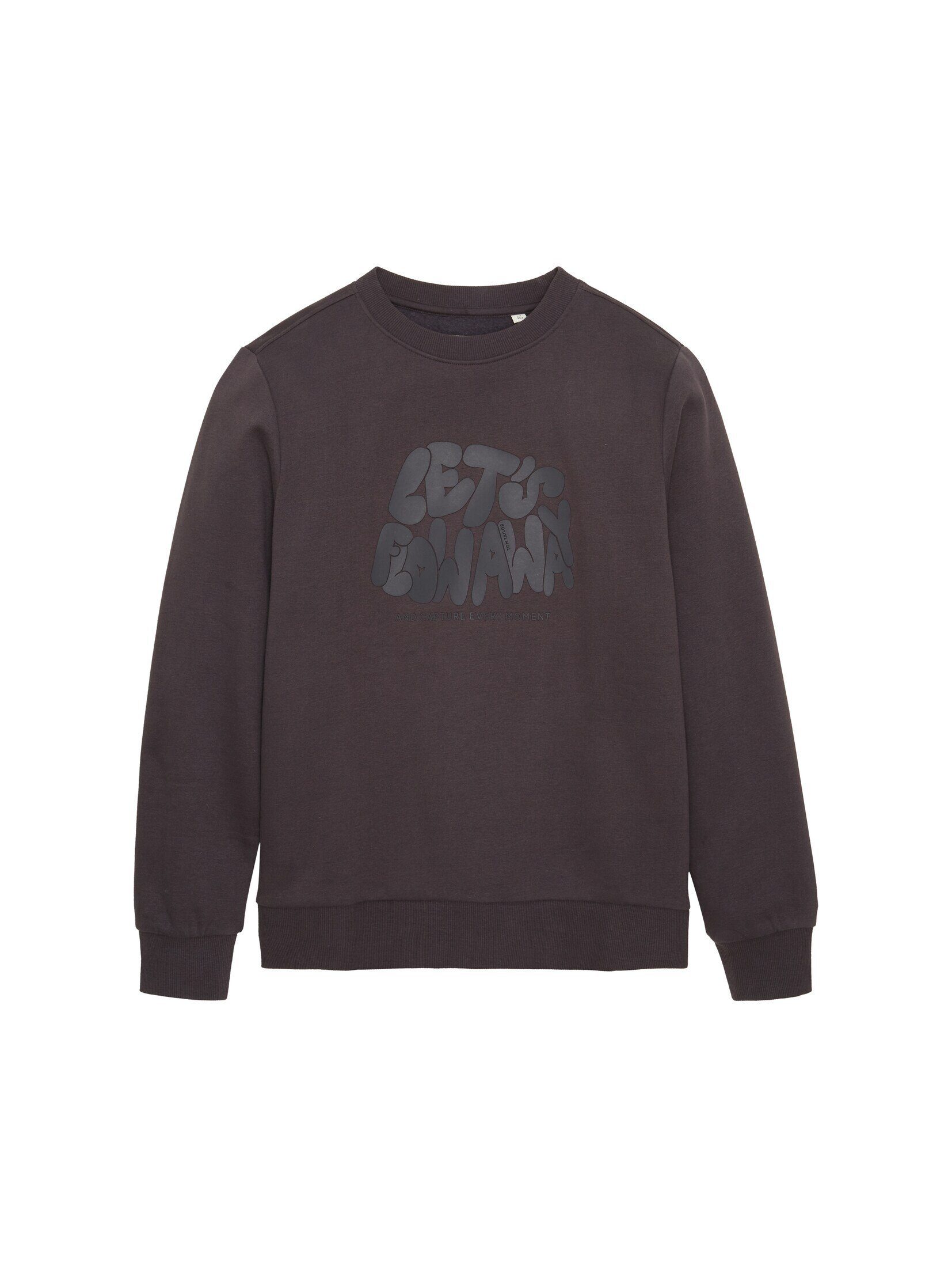 TOM TAILOR Hoodie Langarmshirt mit Print | Sweatshirts