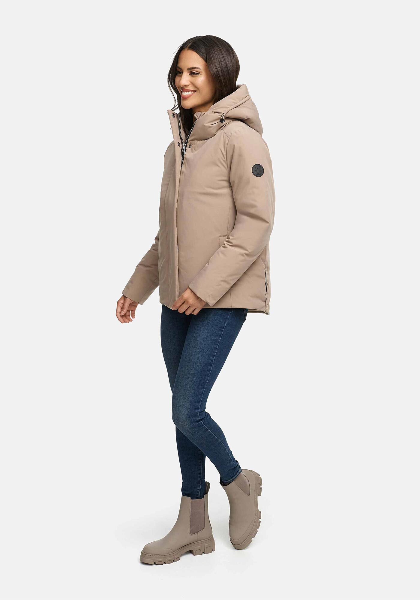 Marikoo Winterjacke Yeminaa warm für den Winter - hinten länger geschnitten