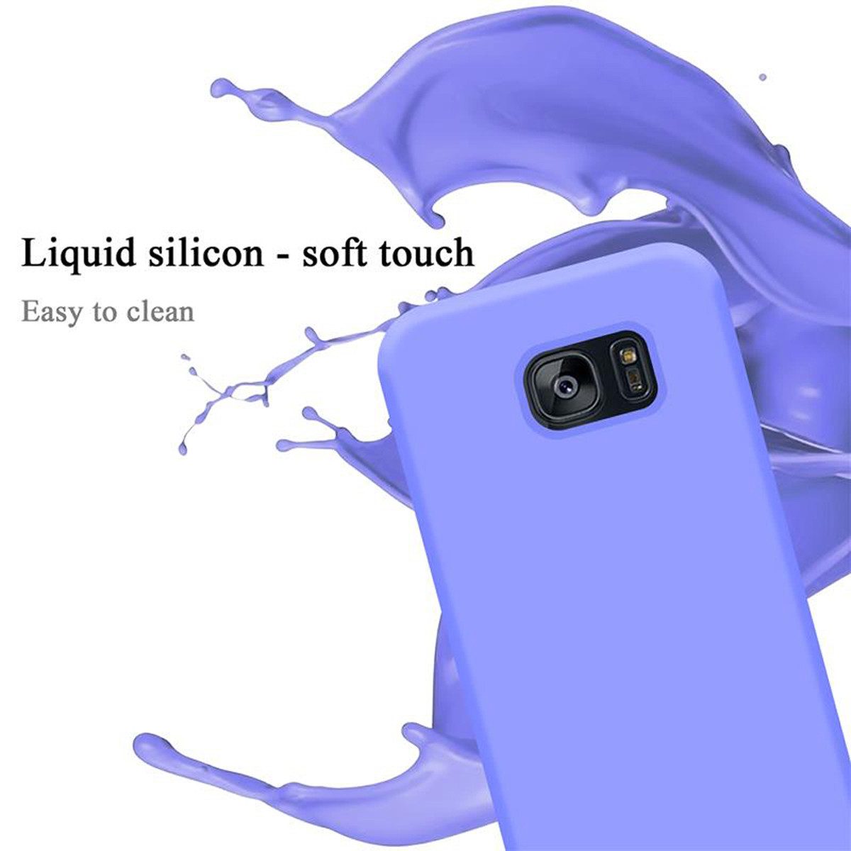 Cadorabo Handyhülle für Samsung Galaxy S7 EDGE Hülle Samsung Galaxy S7 EDGE, Flexible Hülle TPU Silikon Schutzhülle Back Cover Case