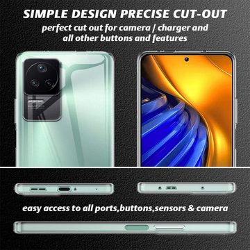 CoolGadget Handyhülle Transparent Ultra Slim Case für Xiaomi Poco F4 6,67 Zoll, Silikon Hülle Dünne Schutzhülle für Poco F4 Hülle