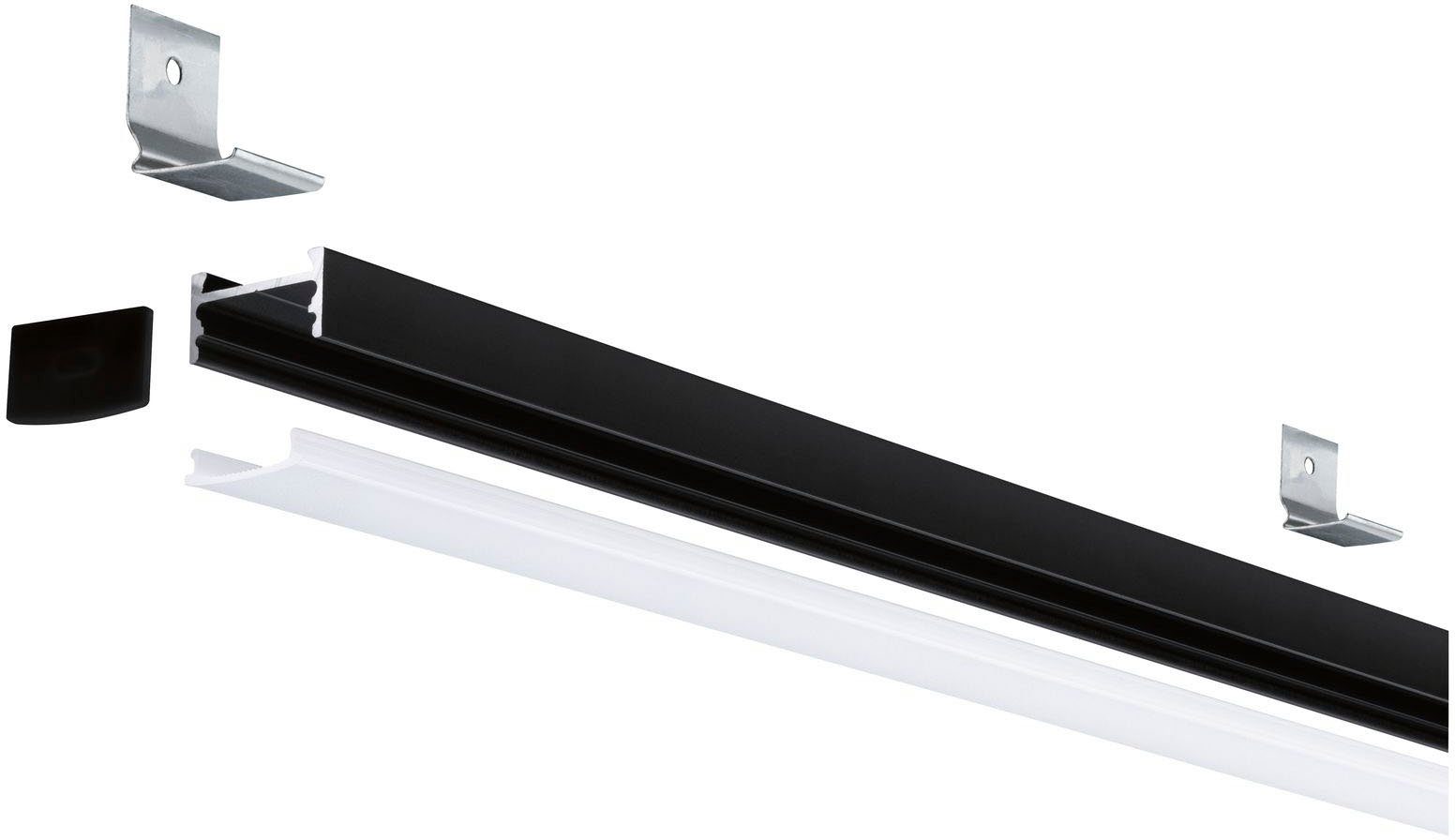 Profil 1m LED-Streifen Paulmann mit Diffusor weißem Square eloxiert