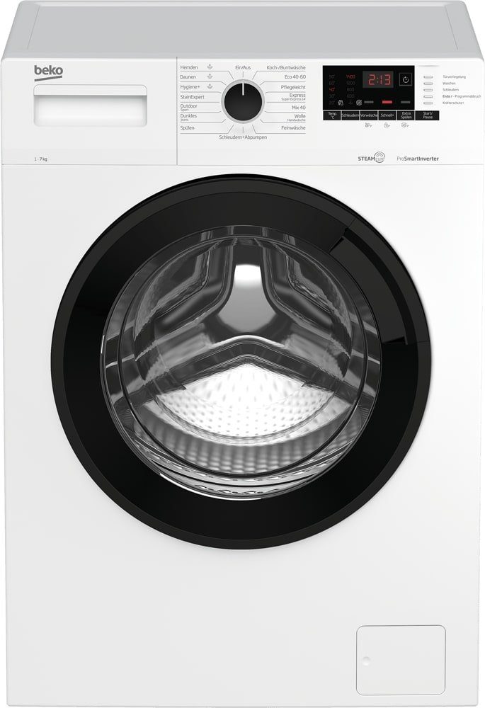 BEKO Waschmaschine Frontlader freistehend 7kg 1400 U/Min weiß EEK: A  FH714AFL | Frontlader