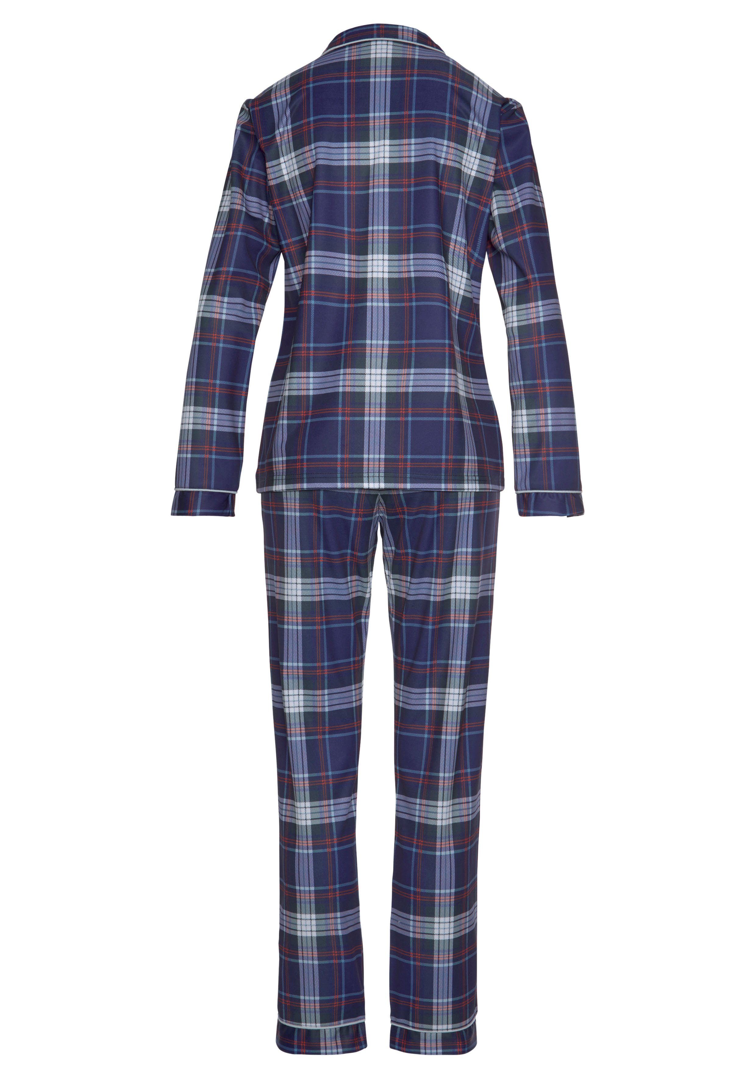 H.I.S Pyjama (Set, 2 tlg) aus Flanell mit Allover-Karomuster