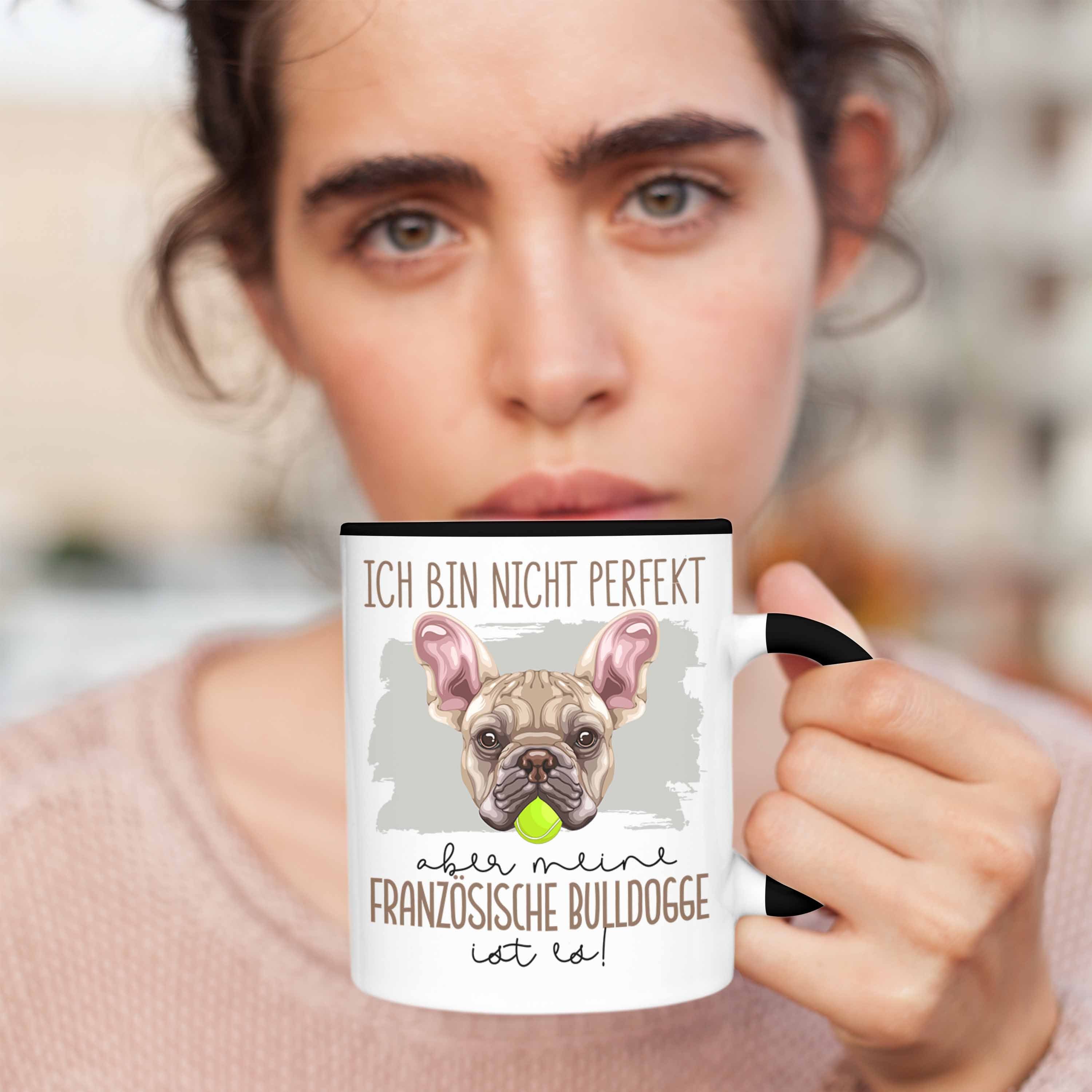 Tasse Trendation Bulldogge Französische Geschenk Lustiger Geschen Schwarz Tasse Besitzer Spruch