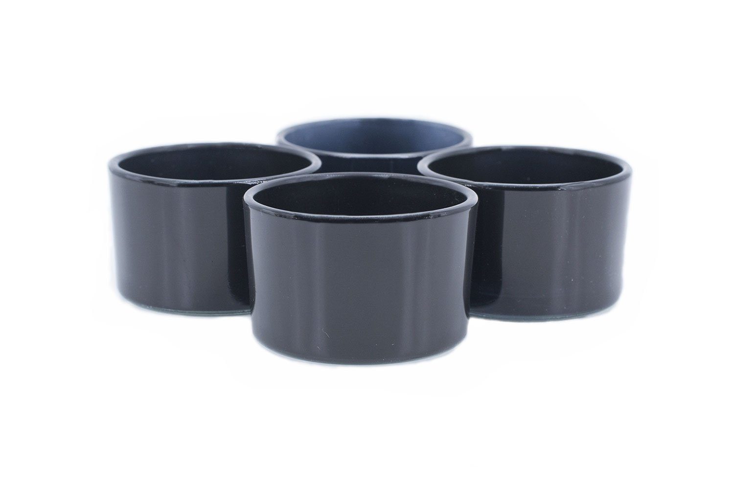 Creativery Teelichthalter, Teelichtgläser klein 51x33mm schwarz 4er Set günstig online kaufen