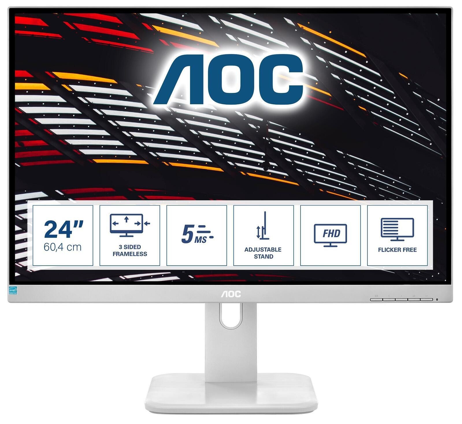 AOC AOC 24P1/GR LCD-Monitor (1920 x 1080, 5 ms Reaktionszeit, IPS Panel)