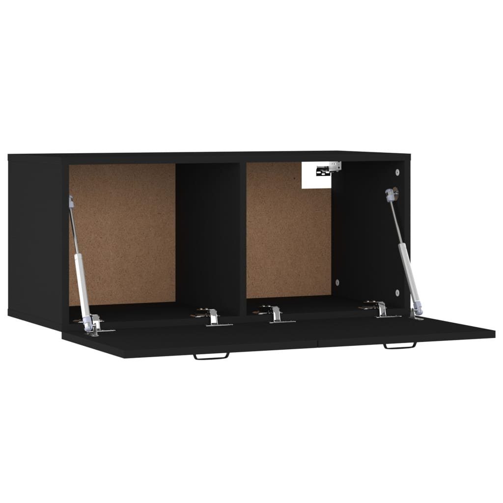 Wandschrank Holzwerkstoff, 80x35x36,5 cm 1-tlg. Regal Schwarz vidaXL