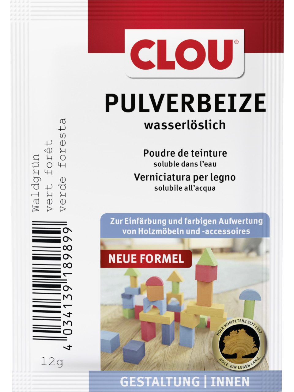 CLOU Holzbeize Clou Holzbeize 12 g waldgrün