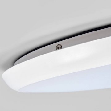Arcchio LED Deckenleuchte Augustin, LED-Leuchtmittel fest verbaut, universalweiß, Modern, Polycarbonat, weiß, 1 flammig, inkl. Leuchtmittel, LED Lampe