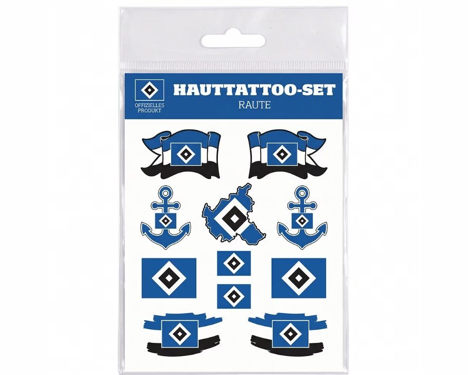 HSV Glas HSV Hauttattoo-Set Raute
