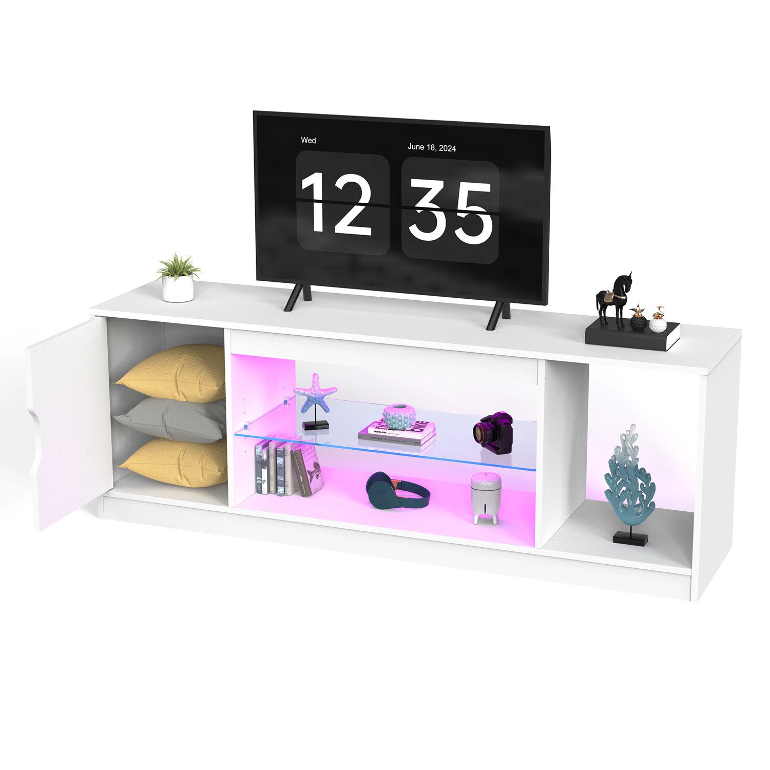 LETGOSPT TV-Schrank Fernsehschrank mit LED-Beleuchtung, 160 günstig online kaufen