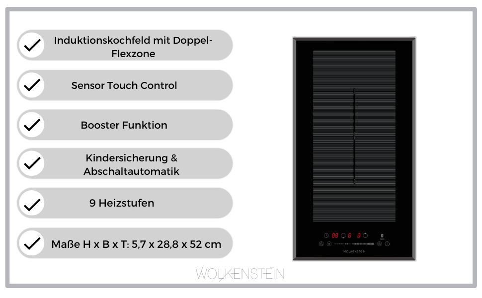 Wolkenstein Induktions-Kochfeld WIF2-FZF