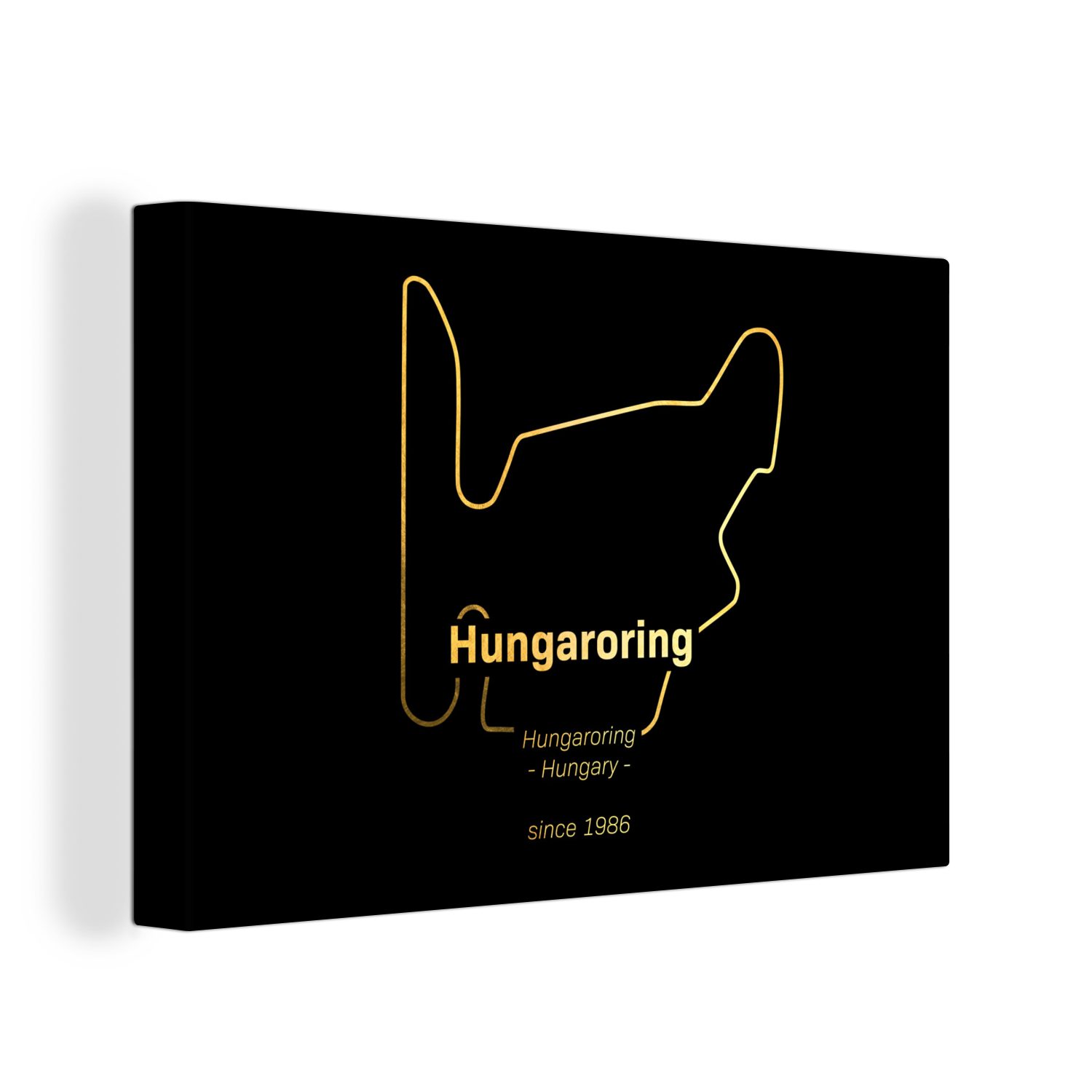 OneMillionCanvasses® Leinwandbild Hungaroring - F1 - Rennstrecke, (1 St), Wandbild Leinwandbilder, Aufhängefertig, Wanddeko, 30x20 cm
