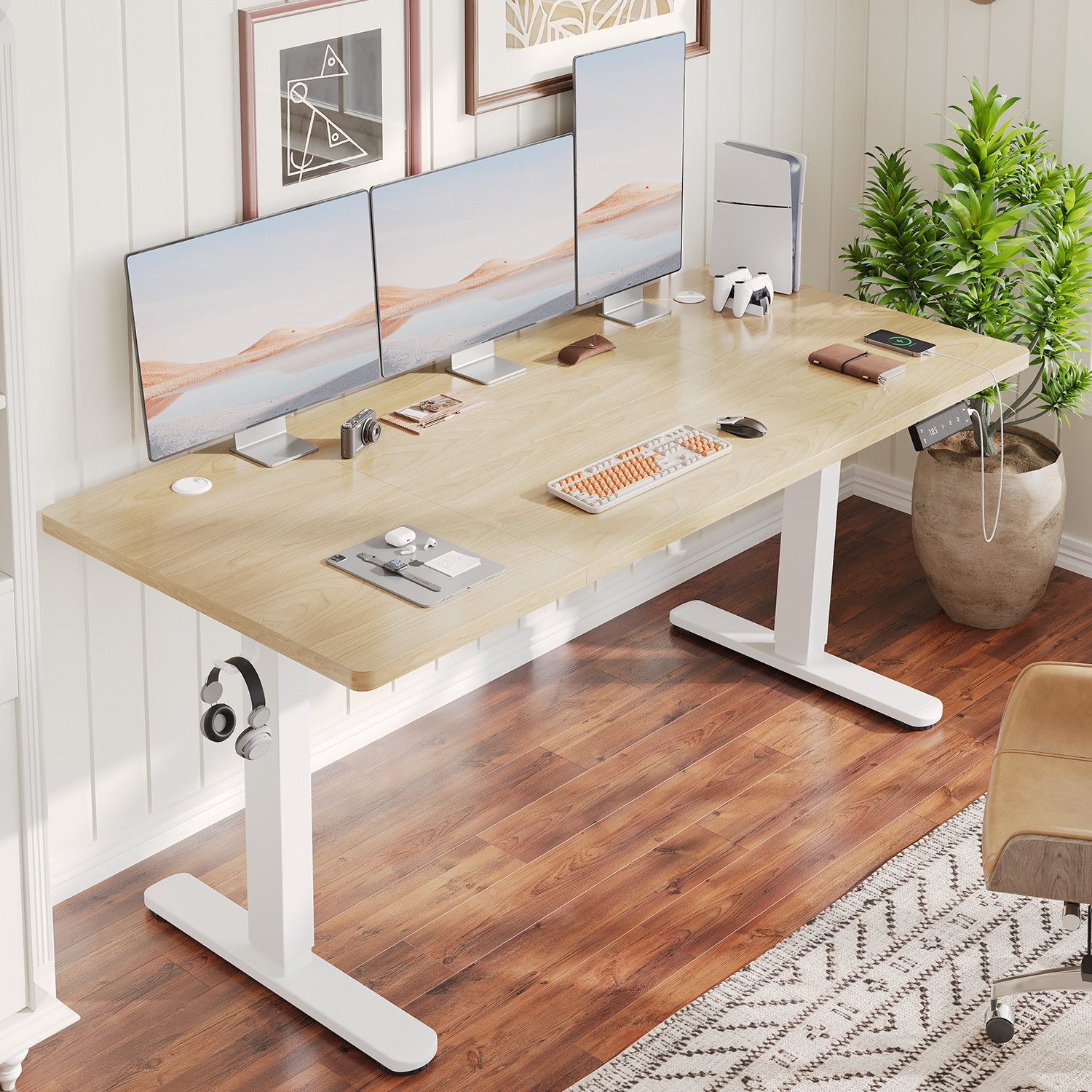 HOMALL Schreibtisch Höhenverstellbarer Schreibtisch mit 3 Höhen-Speicherfun günstig online kaufen