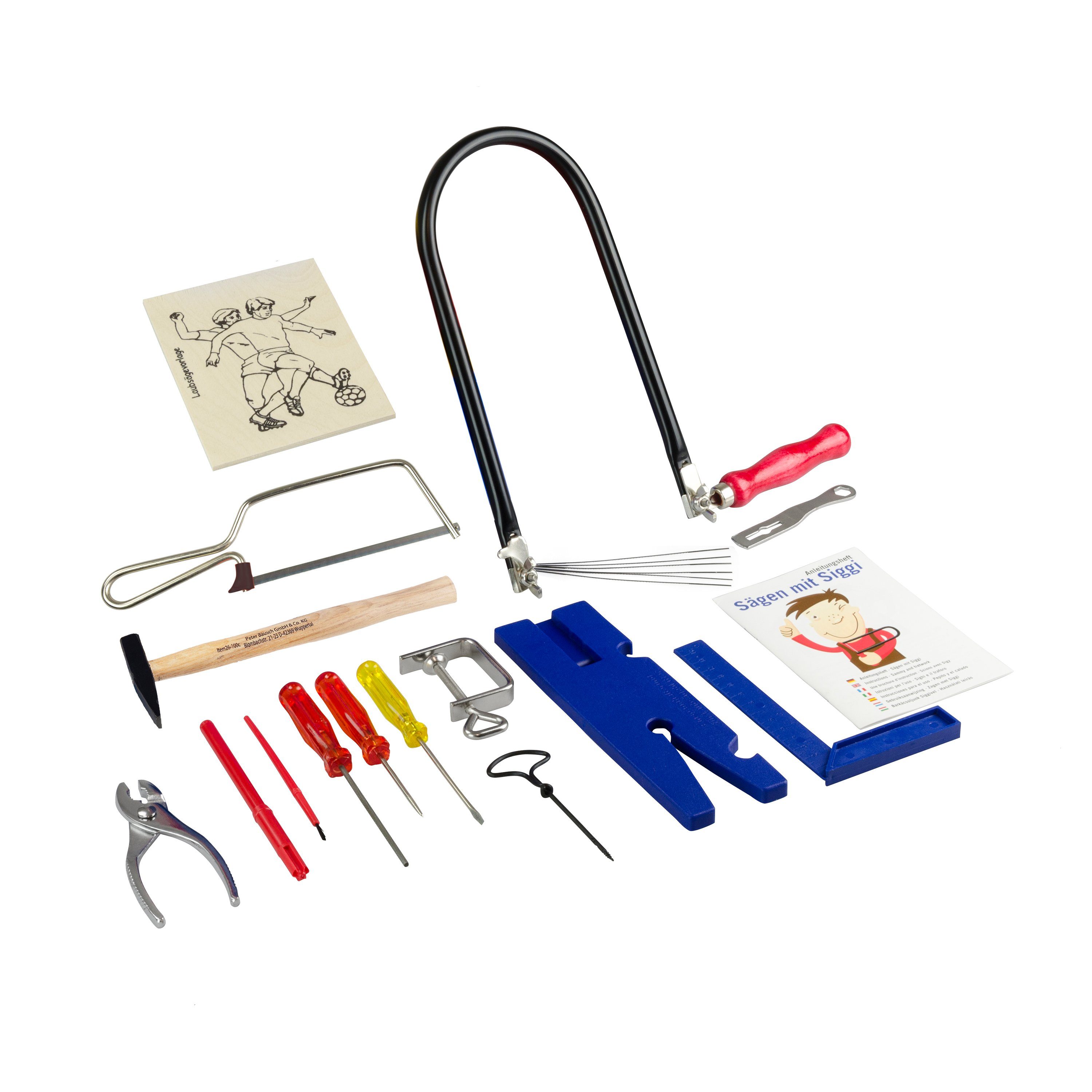 Pebaro Kinder-Werkzeug-Set Laubsäge-Set im Kunststoff-Tragekoffer, 640