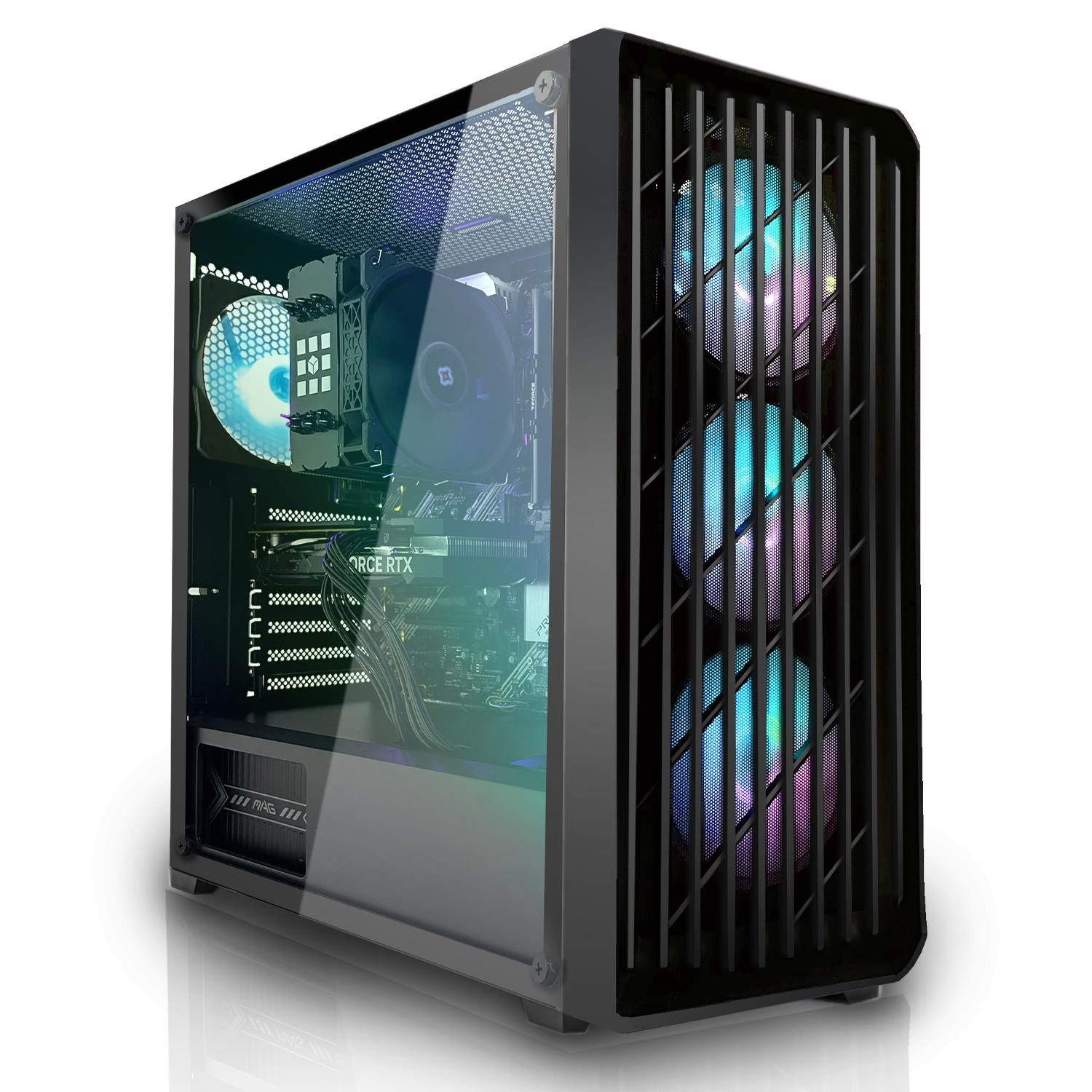 SYSTEMTREFF AMD Ryzen 5 5500 mit Nvidia GeForce RTX 5060 8GB Gaming-PC (AMD 5500 5500, Nvidia GeForce RTX 5060, 16 GB RAM, 500 GB SSD, Luftkühlung)