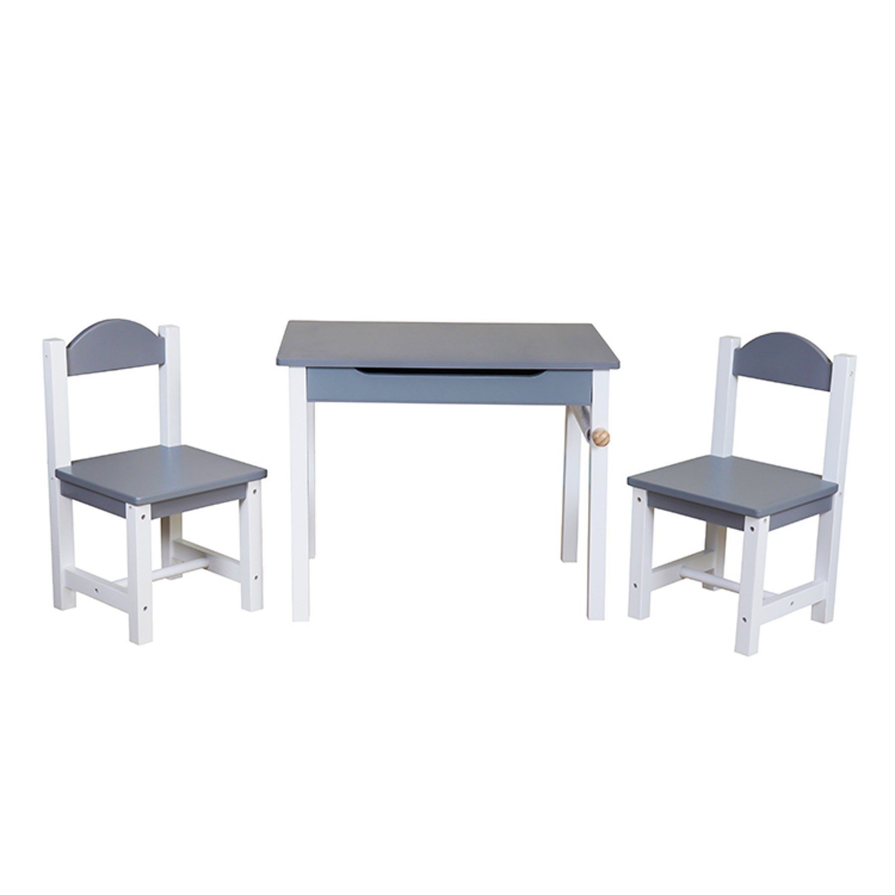 TikTakToo Kindersitzgruppe Aufklappbarer Kindertisch mit Papierrolle und 2 Stühlen aus Holz, (2 Stühle, 1 Tisch, Papierrollenhalterung, 1 Papierrolle), aufklappbarer Tisch, Papierrollenhalterung incl. Rolle