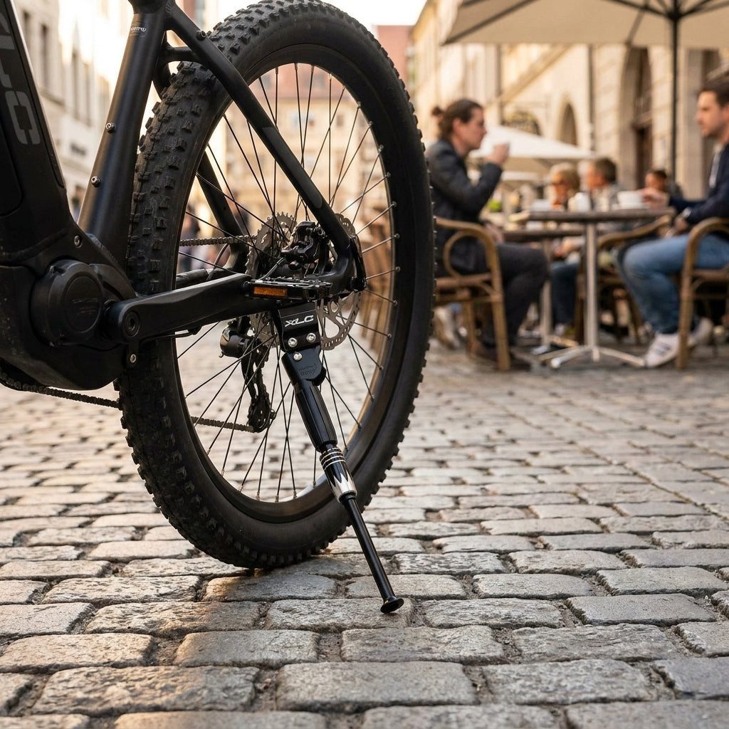 Fahrradständer XLC Hinterbauständer KS-R04, verstellbar für 24-29 Zoll, schwarz, geei