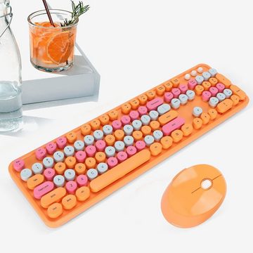 ciciglow Stilvolles Gaming-Set für vielseitige Anwendungen Tastatur- und Maus-Set, mit Ergonomischer Komfort, mechanisches Flair, Plug-and-Play Komfort