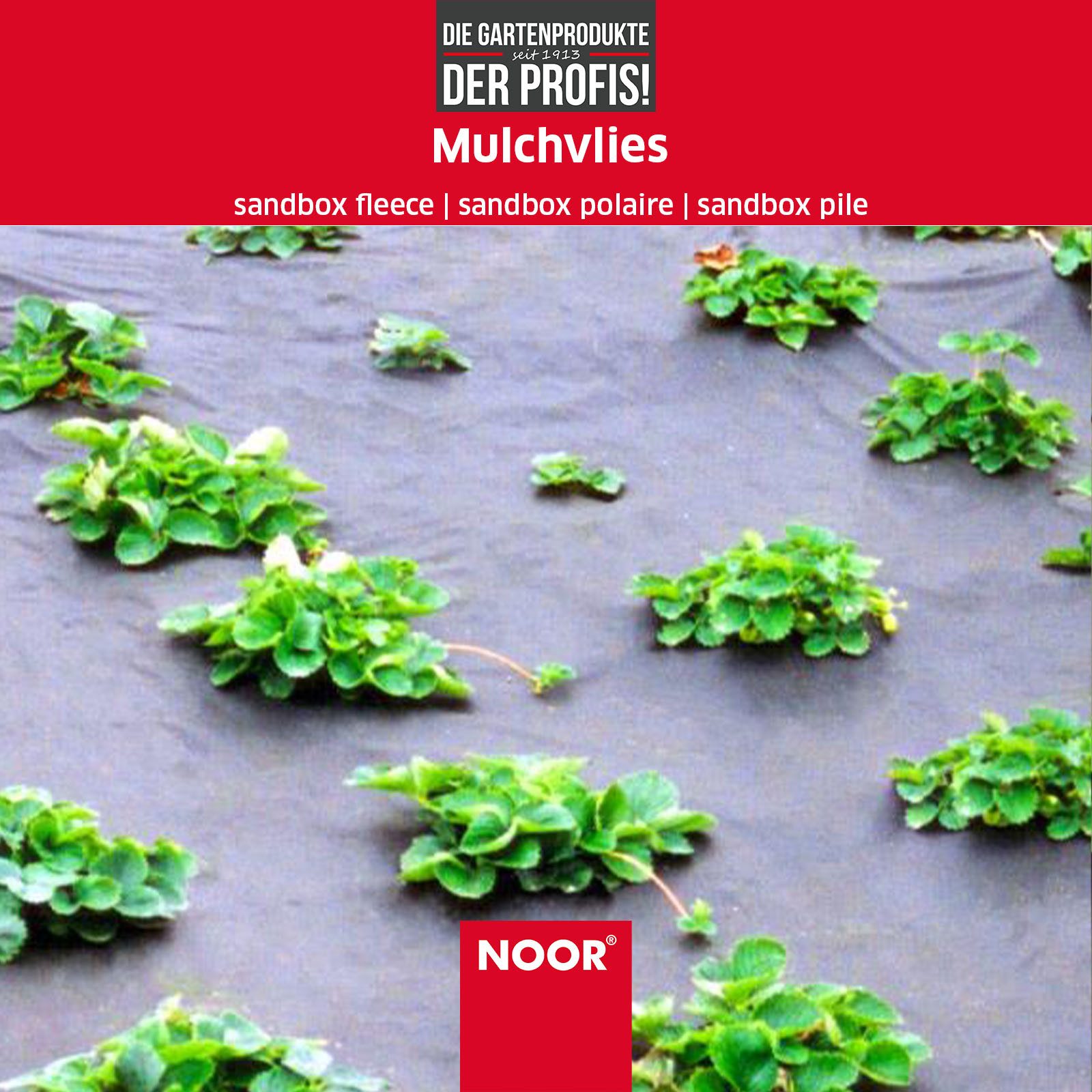 NOOR Unkrautvlies Mulchvlies - als Ukrautvlies oder Hochbeet-Vlies, zum Erhalt der Bodenfeuchtigkeit - ideale Luftzirkulation - UV-stabil