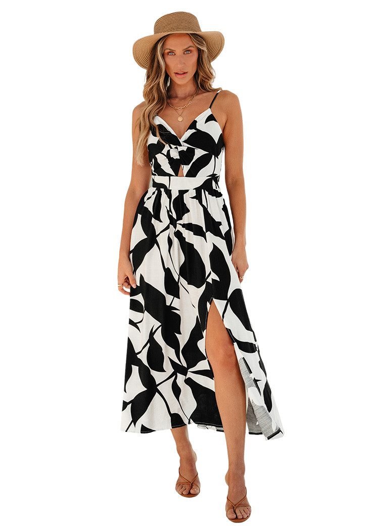 Cupshe Maxikleid Blattmuster-Maxikleid