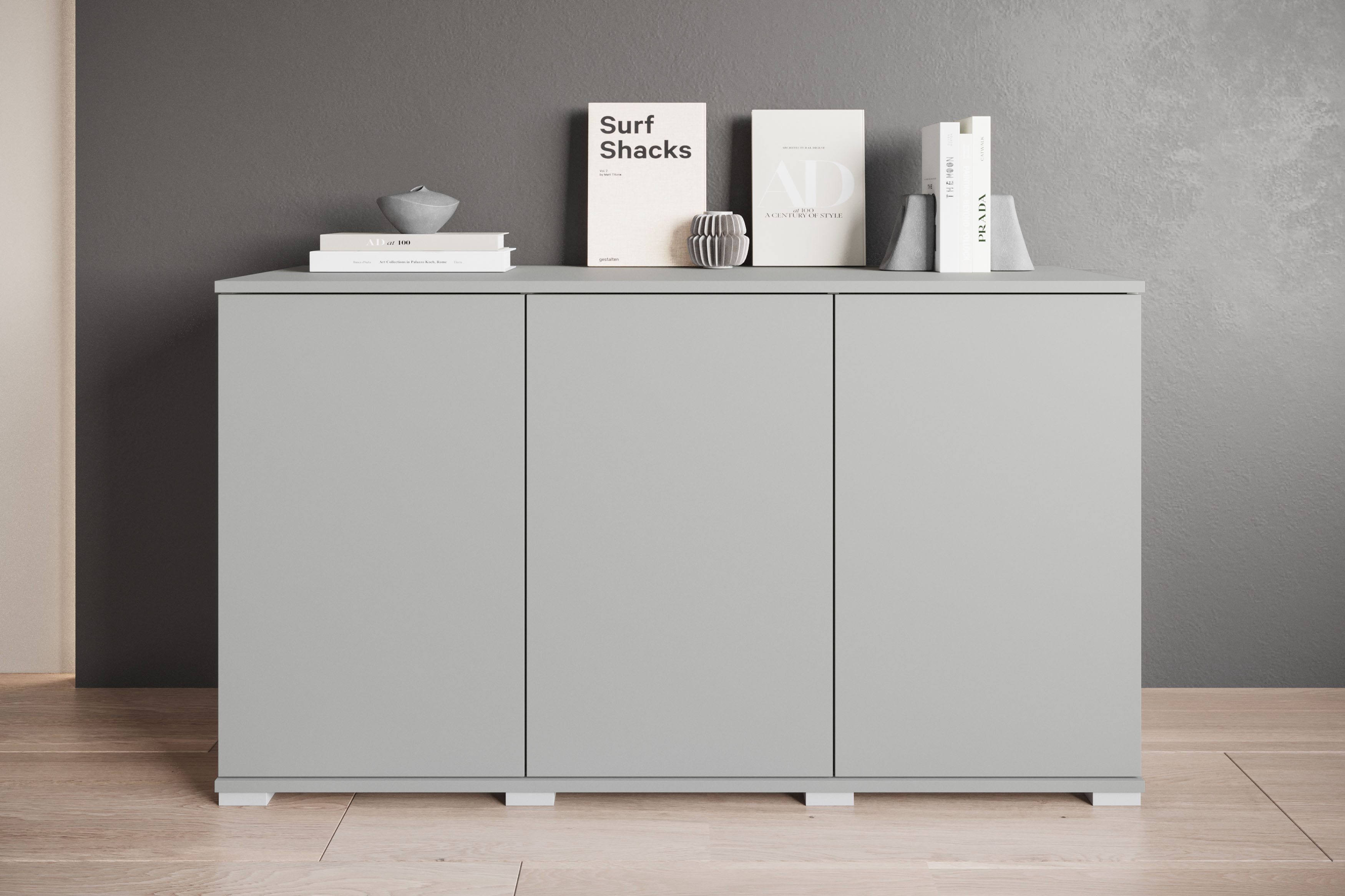 INOSIGN Sideboard Kenia, moderne grifflose Kommode mit 3 Türen, Breite 120 günstig online kaufen