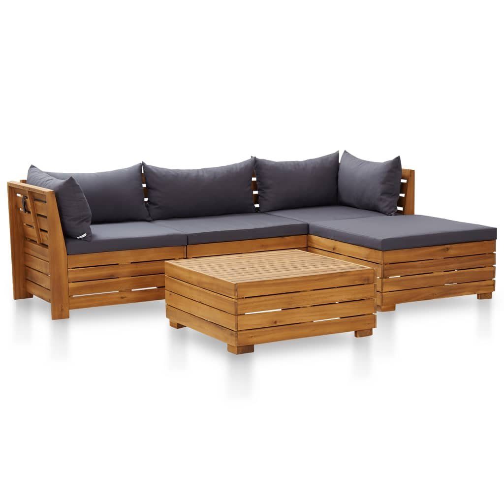 vidaXL GartenloungeSet »5tlg. GartenSofagarnitur mit Auflagen