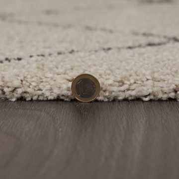 Hochflor-Teppich Imari, FLAIR RUGS, rechteckig, Höhe: 30 mm, Berber Optik, Boho, Rauten Muster