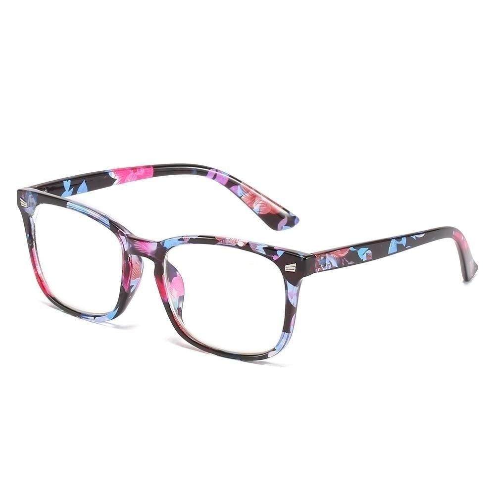 Lesebrille Damen Herren Blaulichtfilter Bedruckter Vollrandrahmen Gaming Schutz